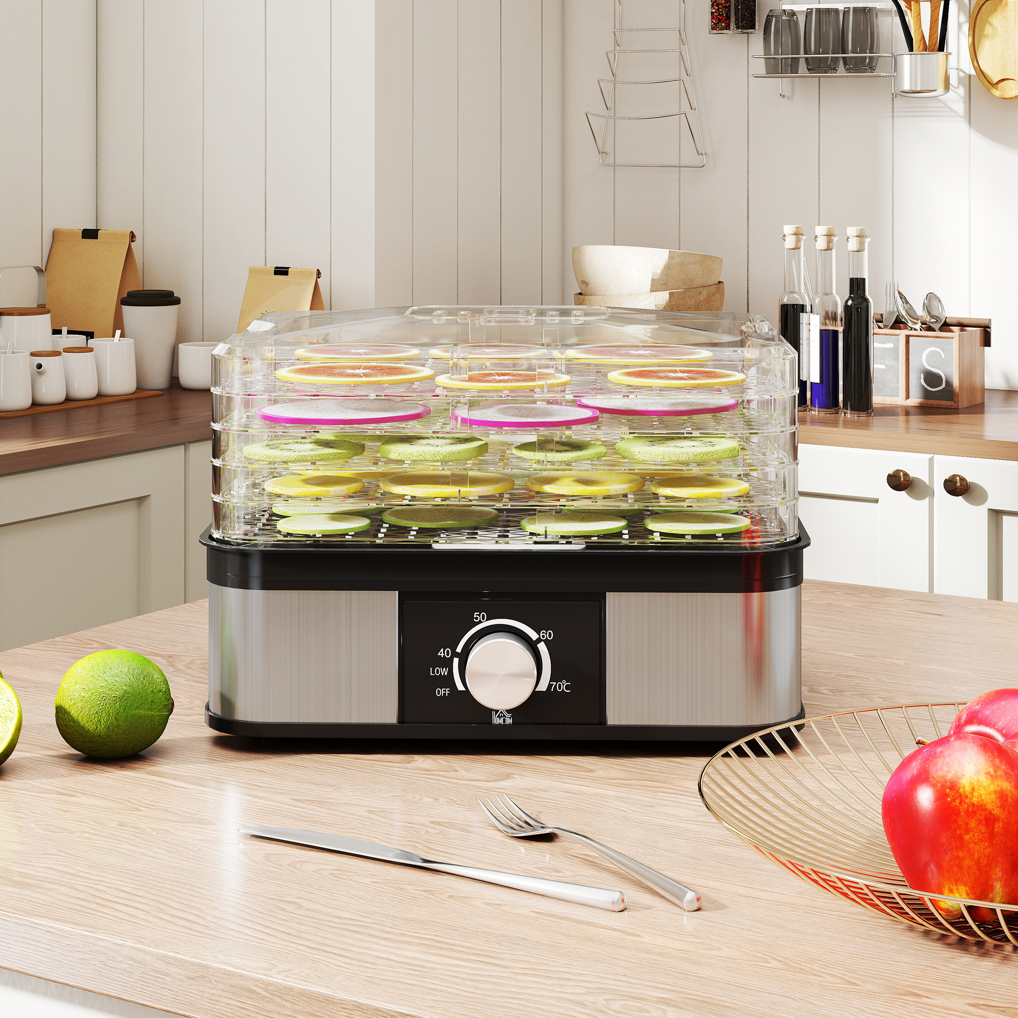5 Tier Food Dehydrator,245W Stainless Steel Dryer Machine With Adjustable — image 5