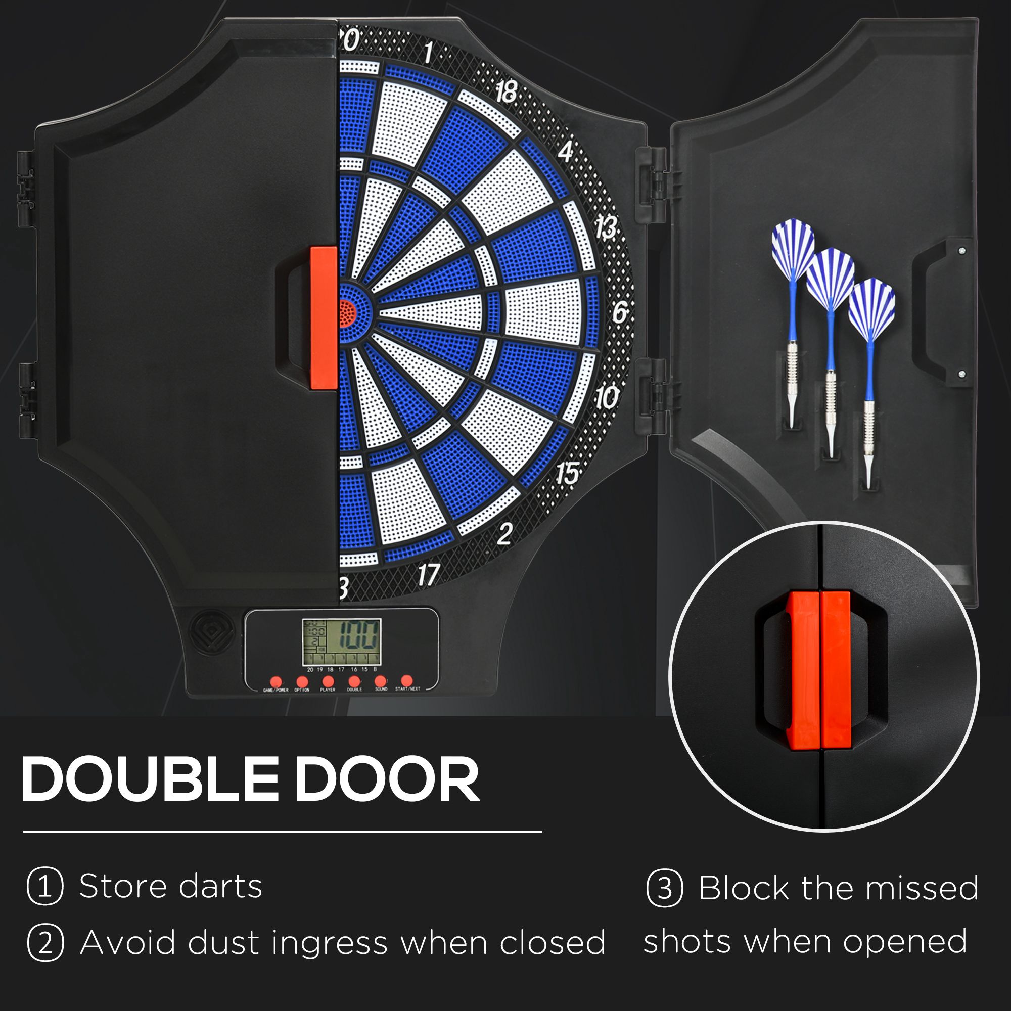 Electronic Dartboard Set,with 31 Games,for Eight Players