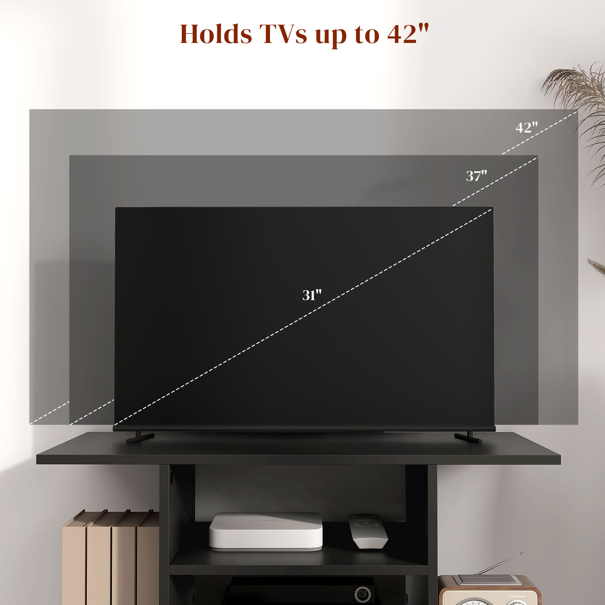 Modern TV Cabinet Stand Storage Shelves Table Mobile Bedroom Furniture
