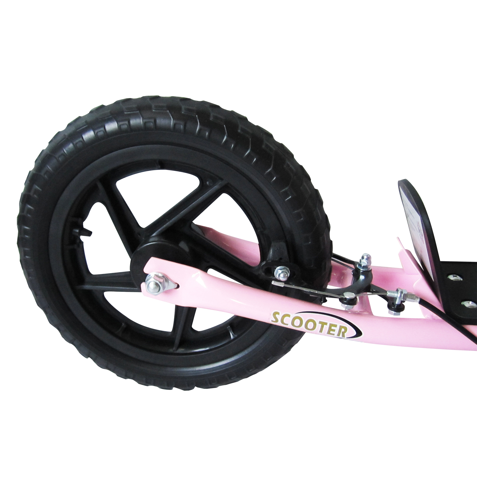 Kids Scooter Kick Scooter,with 12" EVA Tyres,Rear Brake,Big Wheels For 5-12