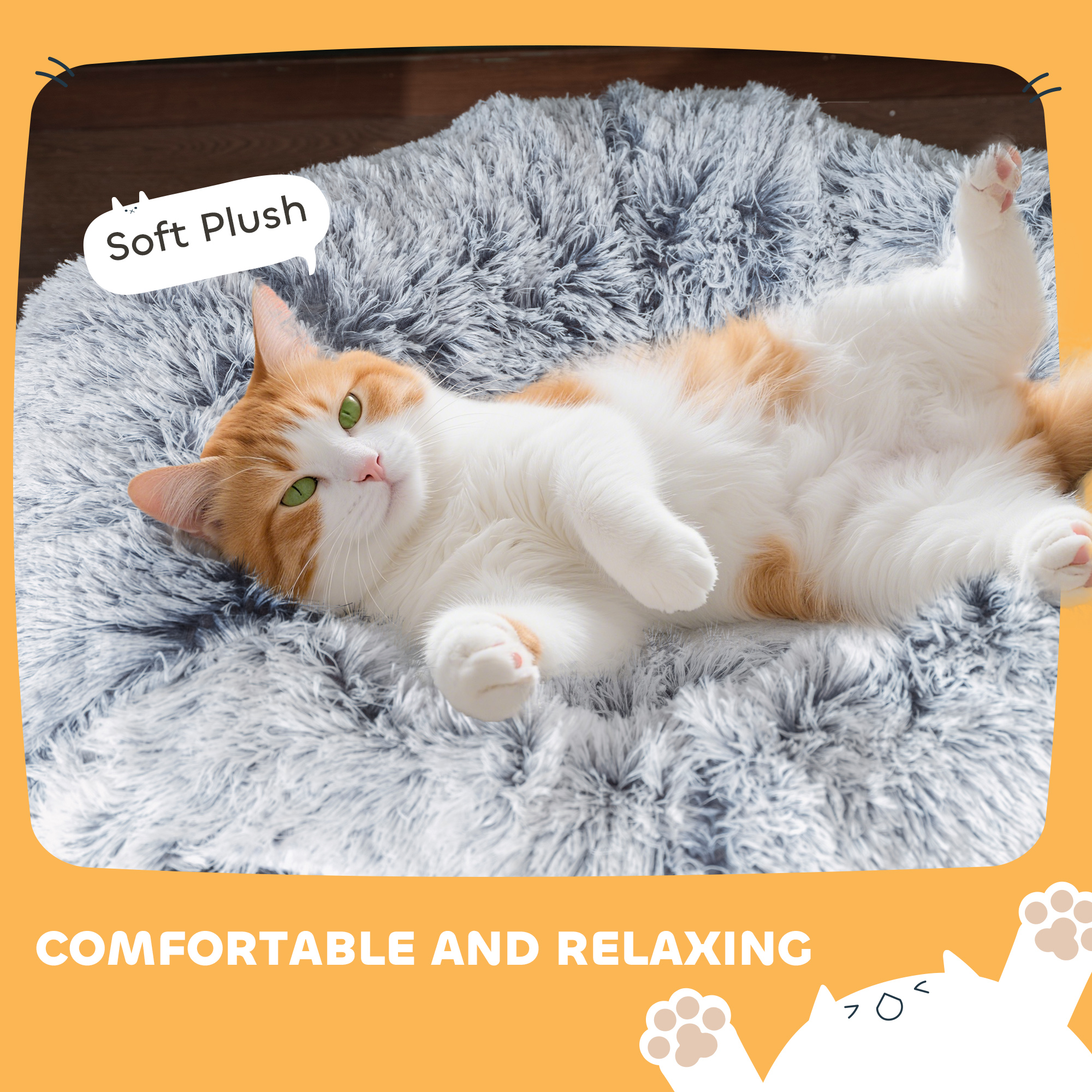 2-in-1 Donut Cat Tunnel With Washable Bed,Play Bed Toy Ball And Door Hole