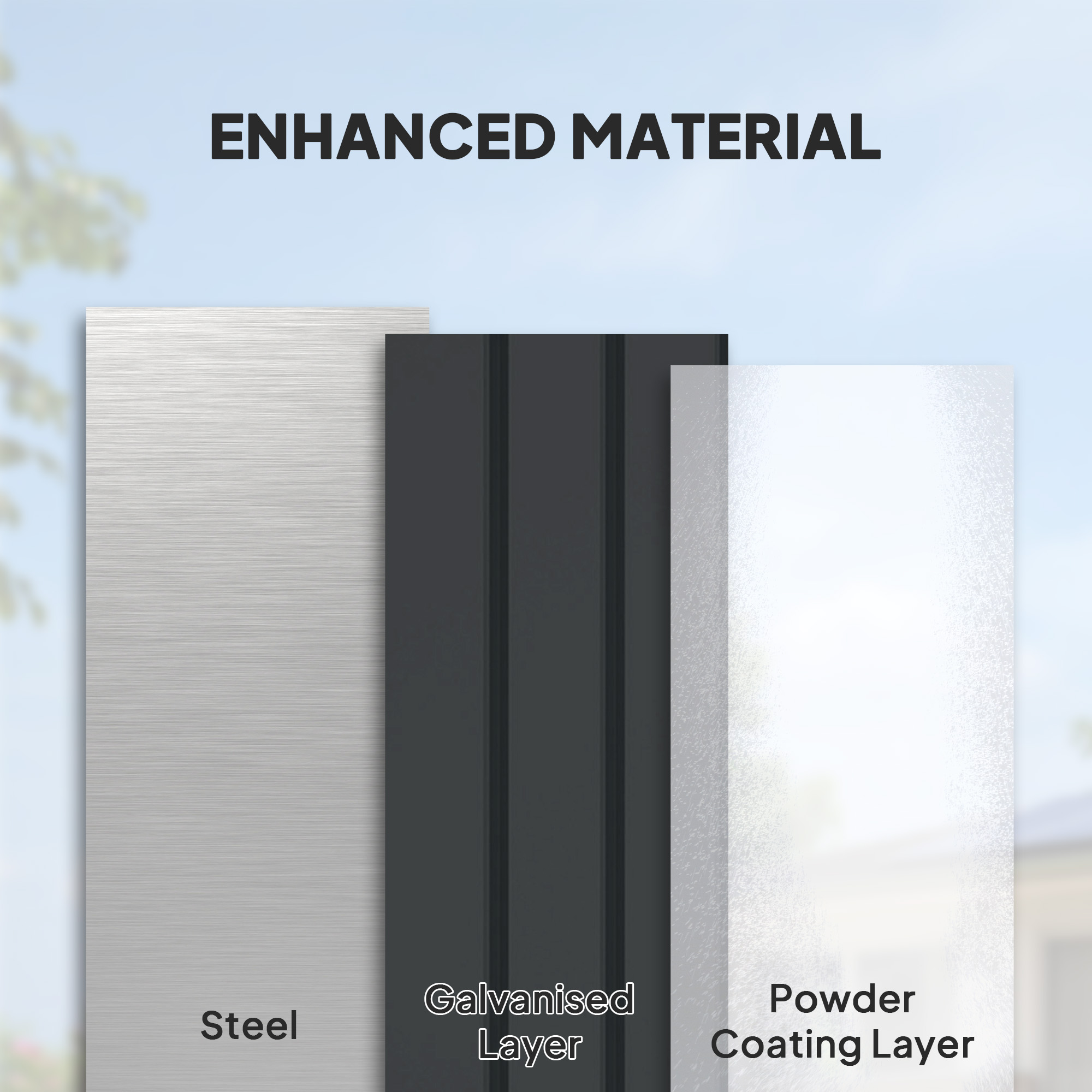 400l galvanised steel garden storage box