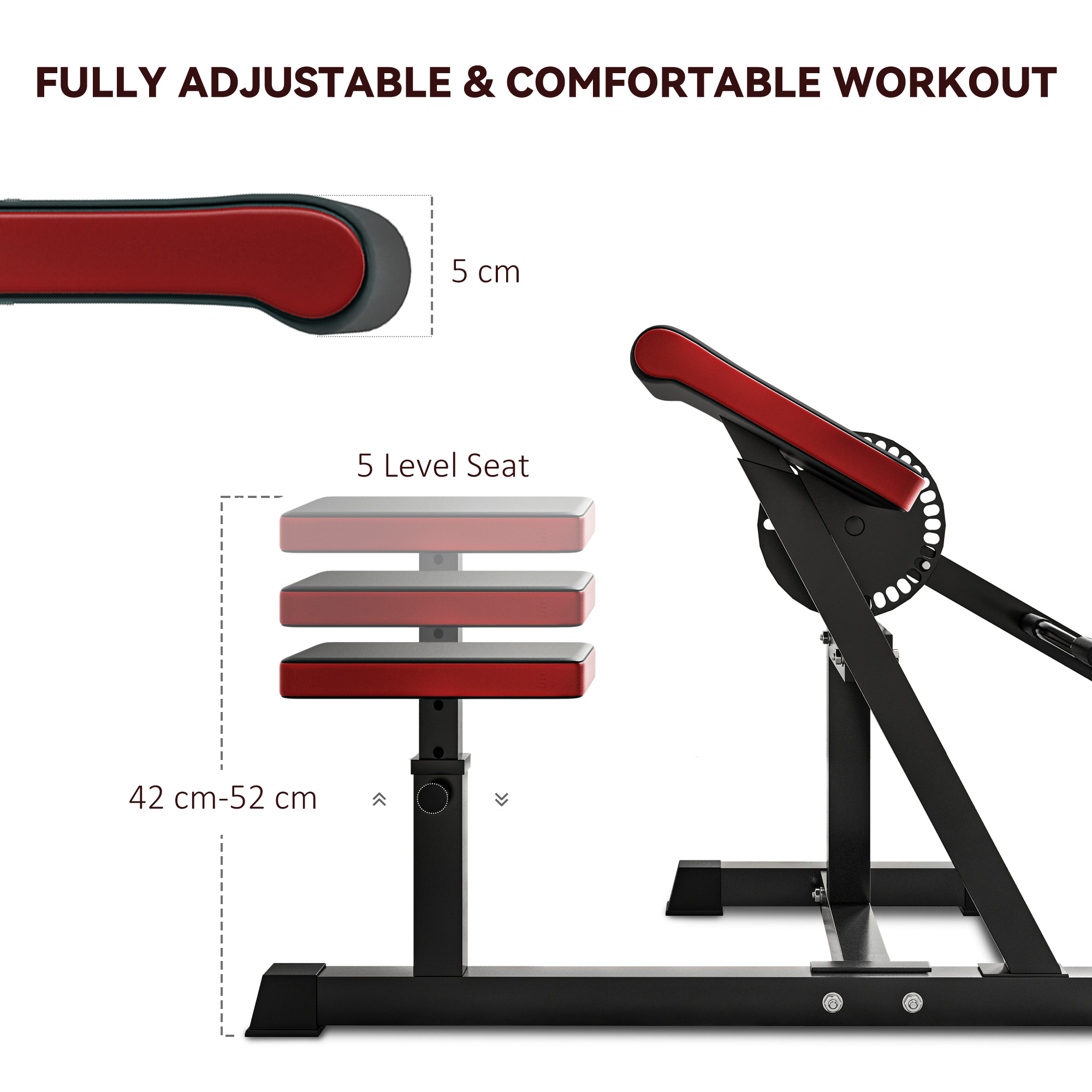 Adjustable Preacher Curl Bench, Weight With Handlebar And Elbow Cushion — image 5