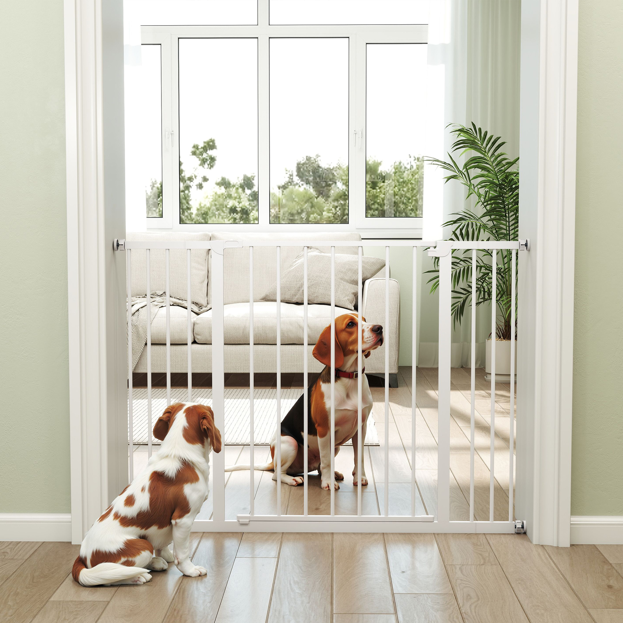 Dog Gate Pet Safety Stair Barrier Pressure Fit Adjustable 76-82/86-97/101-107 — image 3