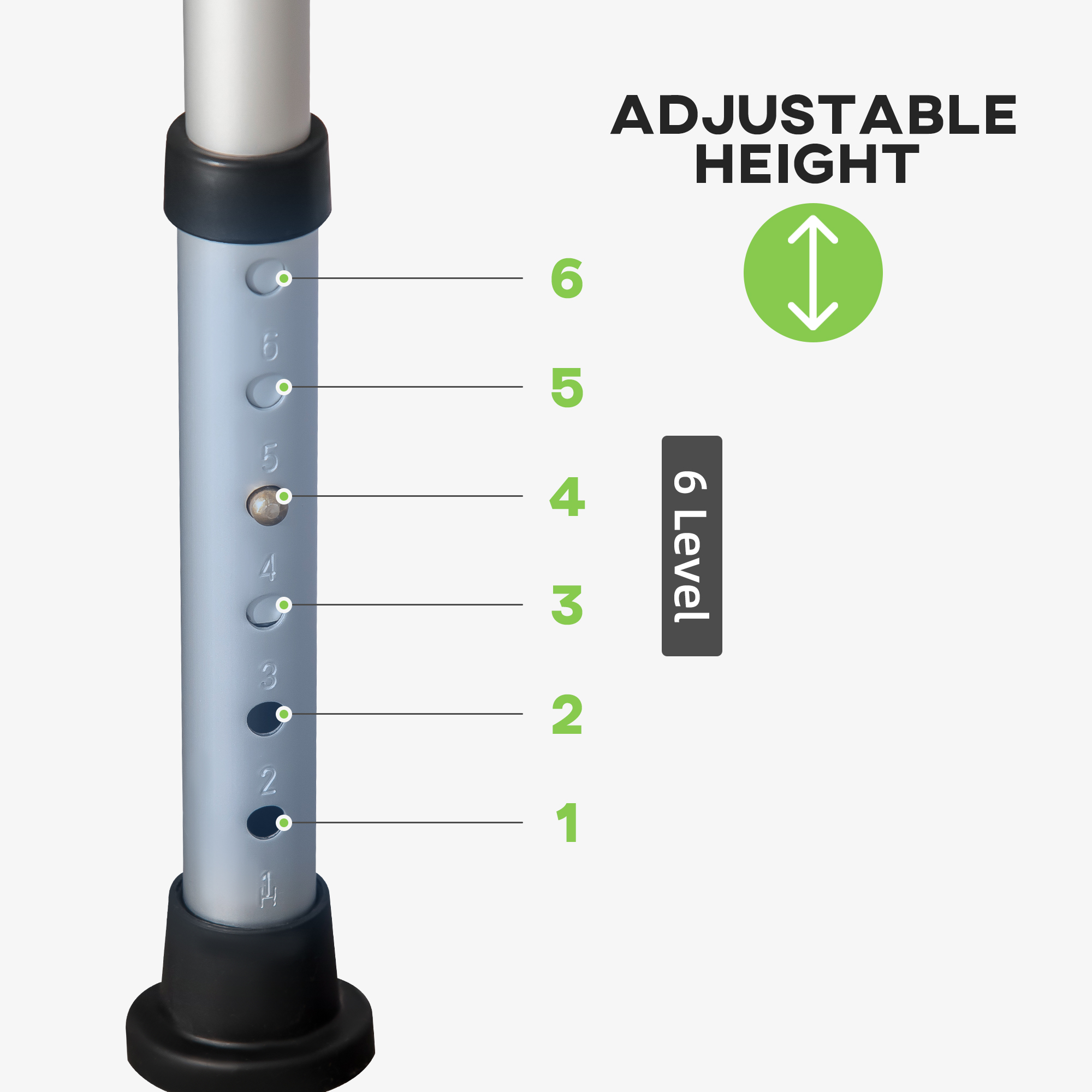 Shower Stool With Backrest,Height Adjustable Chair Anti-slip Foot Pads,Shower — image 2