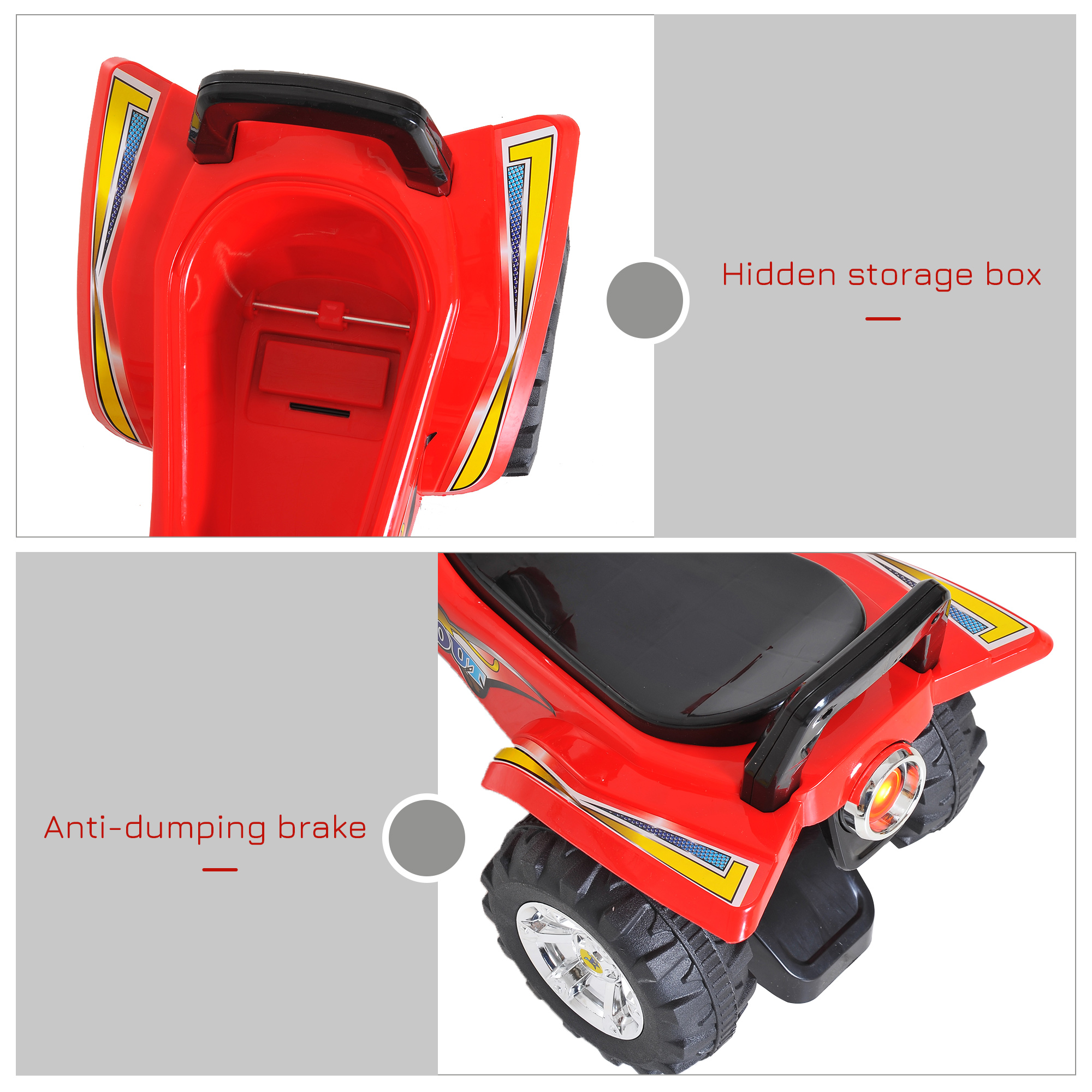 Kids Children Ride-on Toy Off Road Style Quad Bike Racing Car NO POWER 4 Wheels — image 3