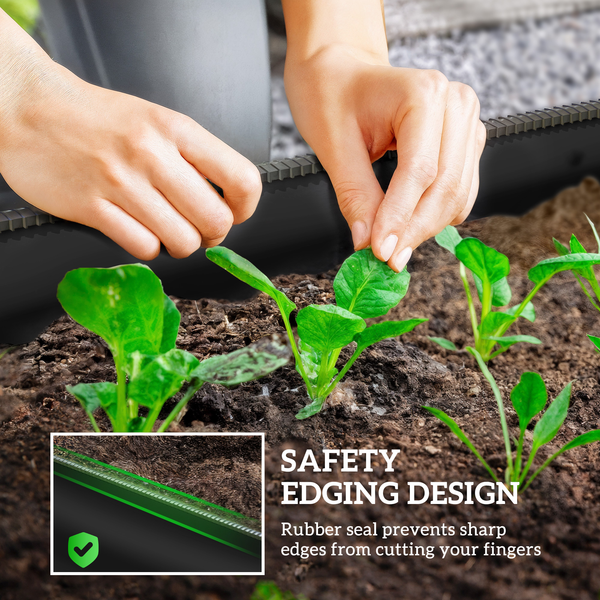 Galvanised Raised Garden Bed,Metal Planter Box With Safety Edging,for — image 3