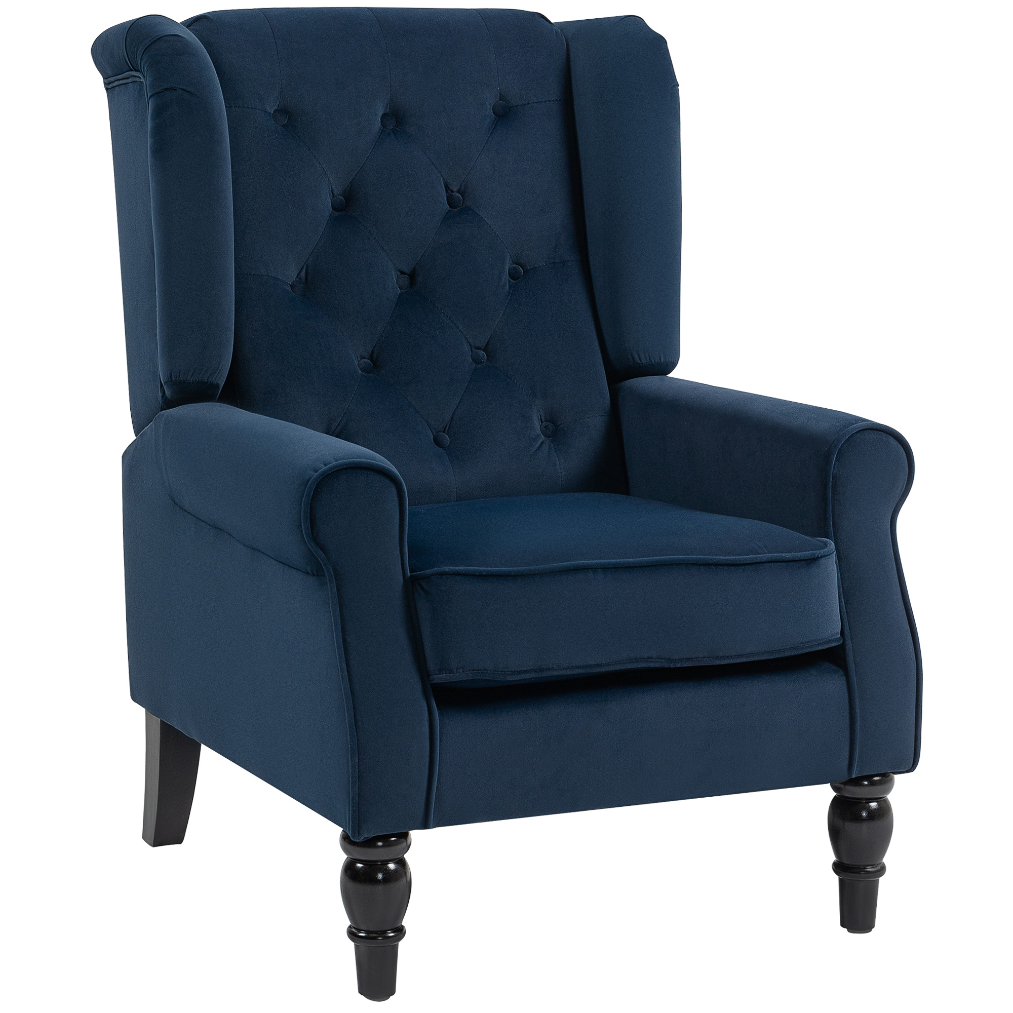 Wingback Accent Chair,Retro Upholstered Button Tufted Occasional Chair — image 4