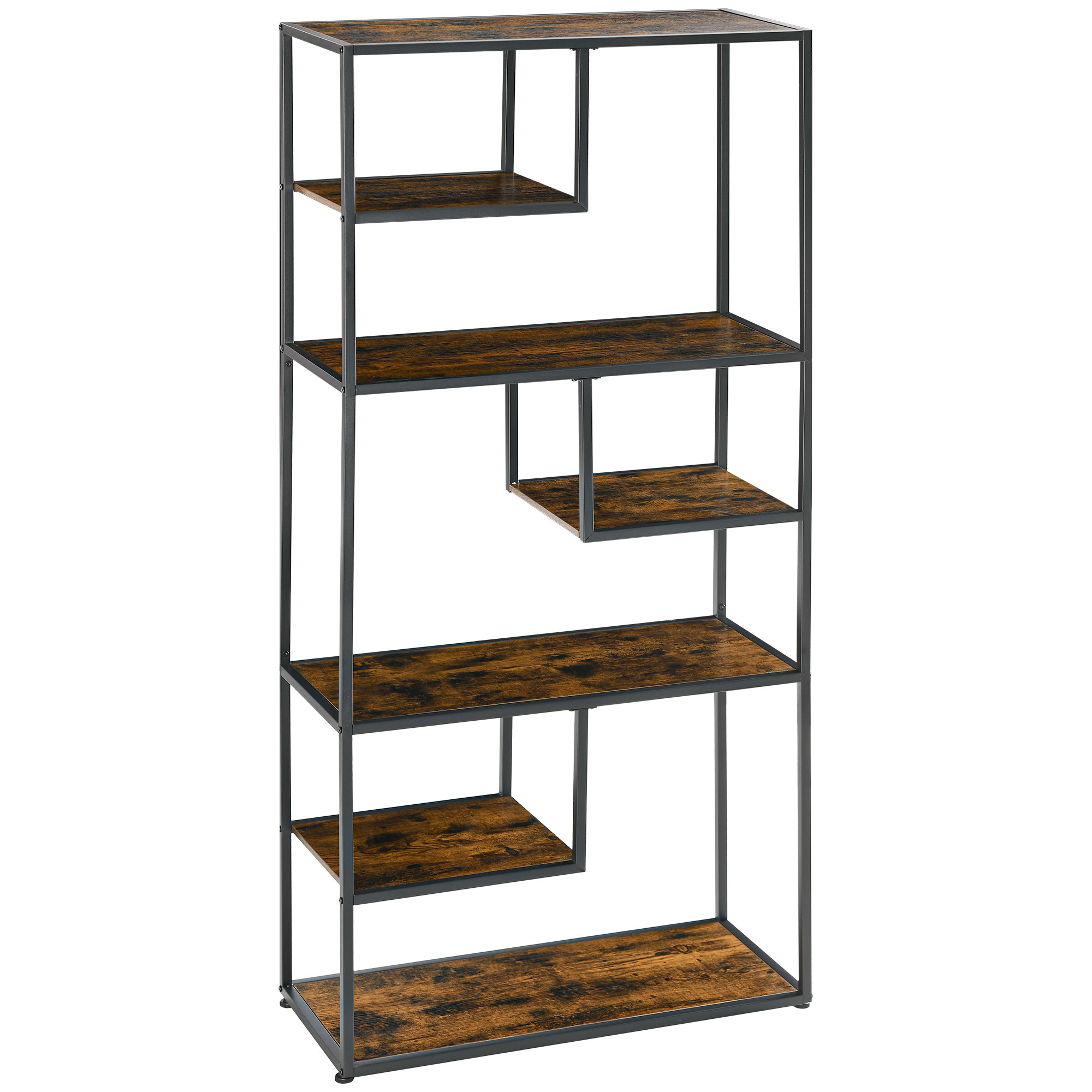 Industrial Bookcase Shelf,6 Tier Metal Shelving,Storage Shelves For Living — image 2