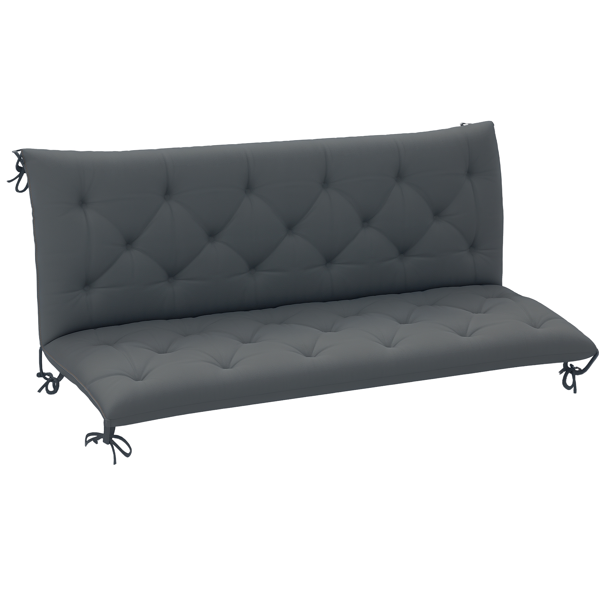 3 Seater Bench Cushion,Garden Chair Cushion With Back And Ties For Indoor — image 3