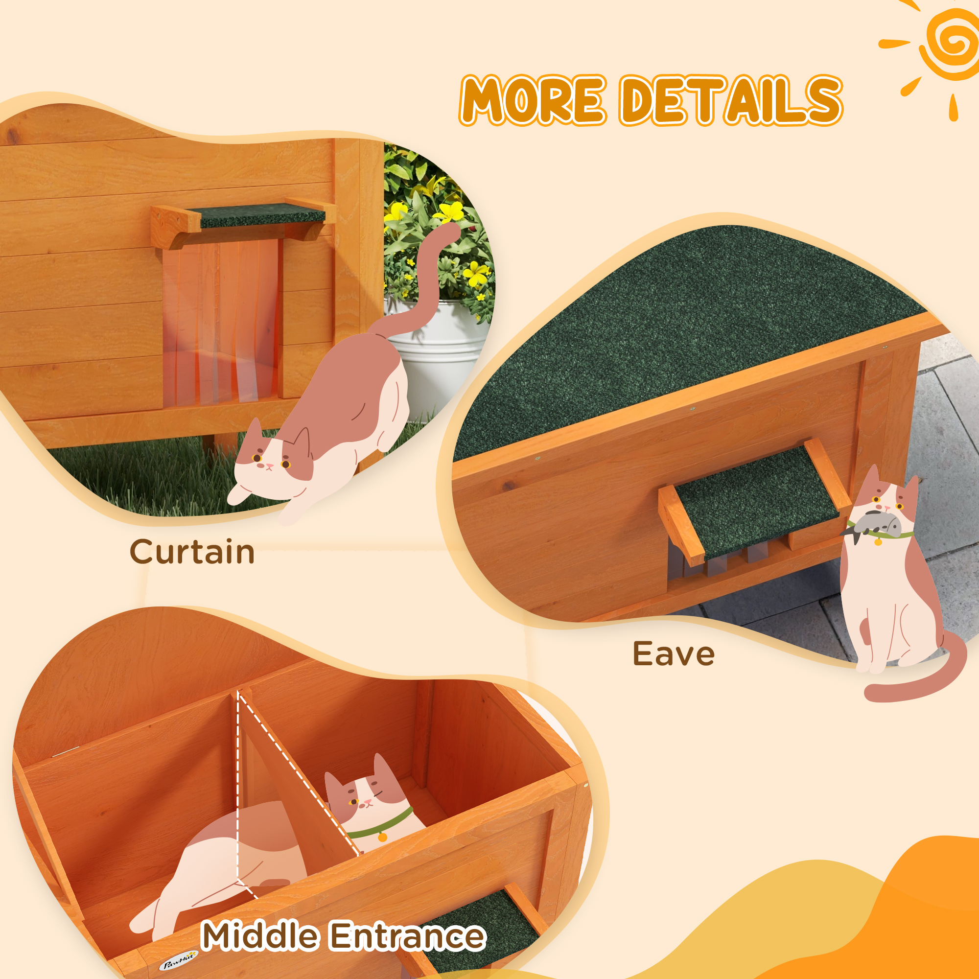 Feral Cat House,Wooden Insulated With Removable Floor,Water-Resistant Openable — image 3