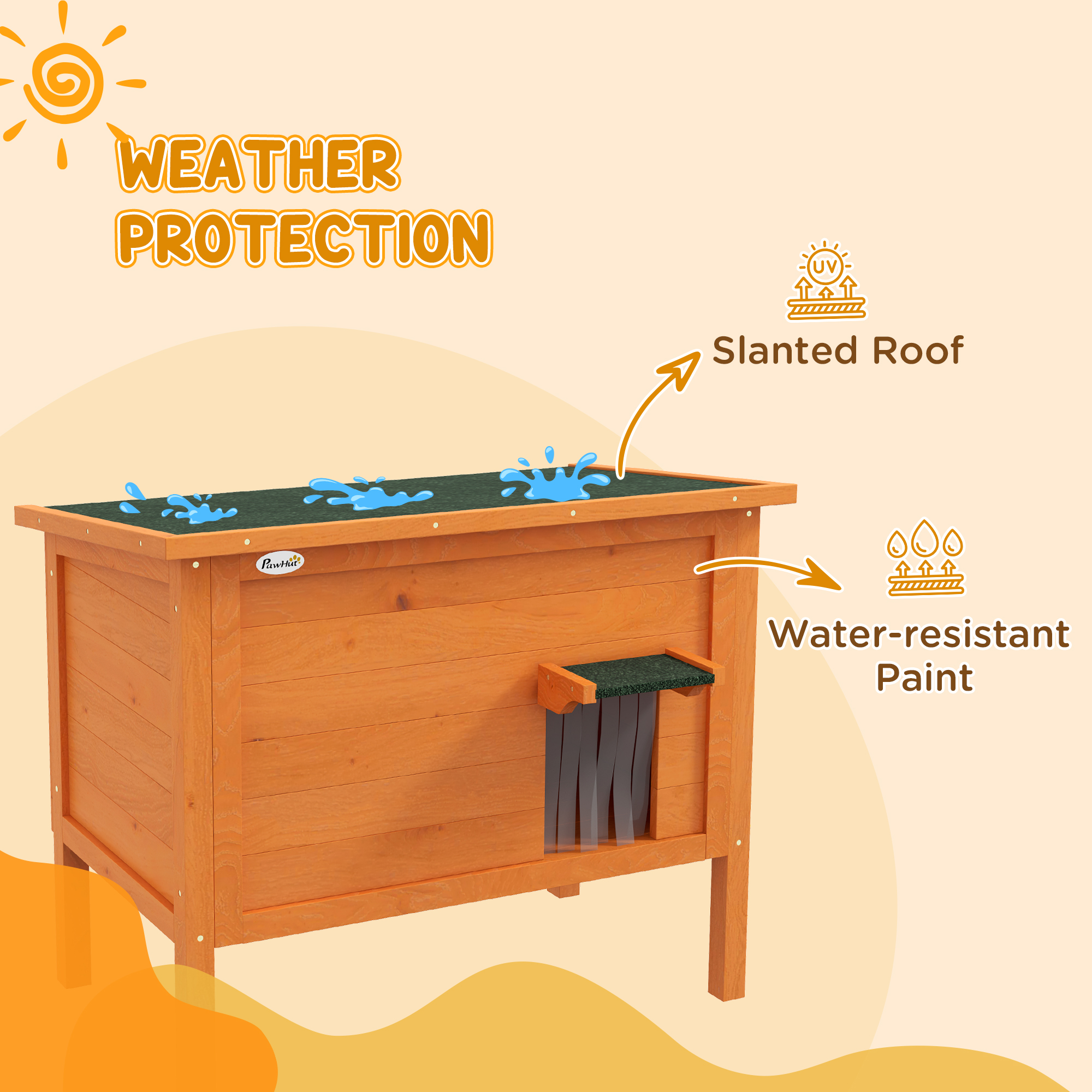 Feral Cat House,Wooden Insulated With Removable Floor,Water-Resistant Openable — image 2