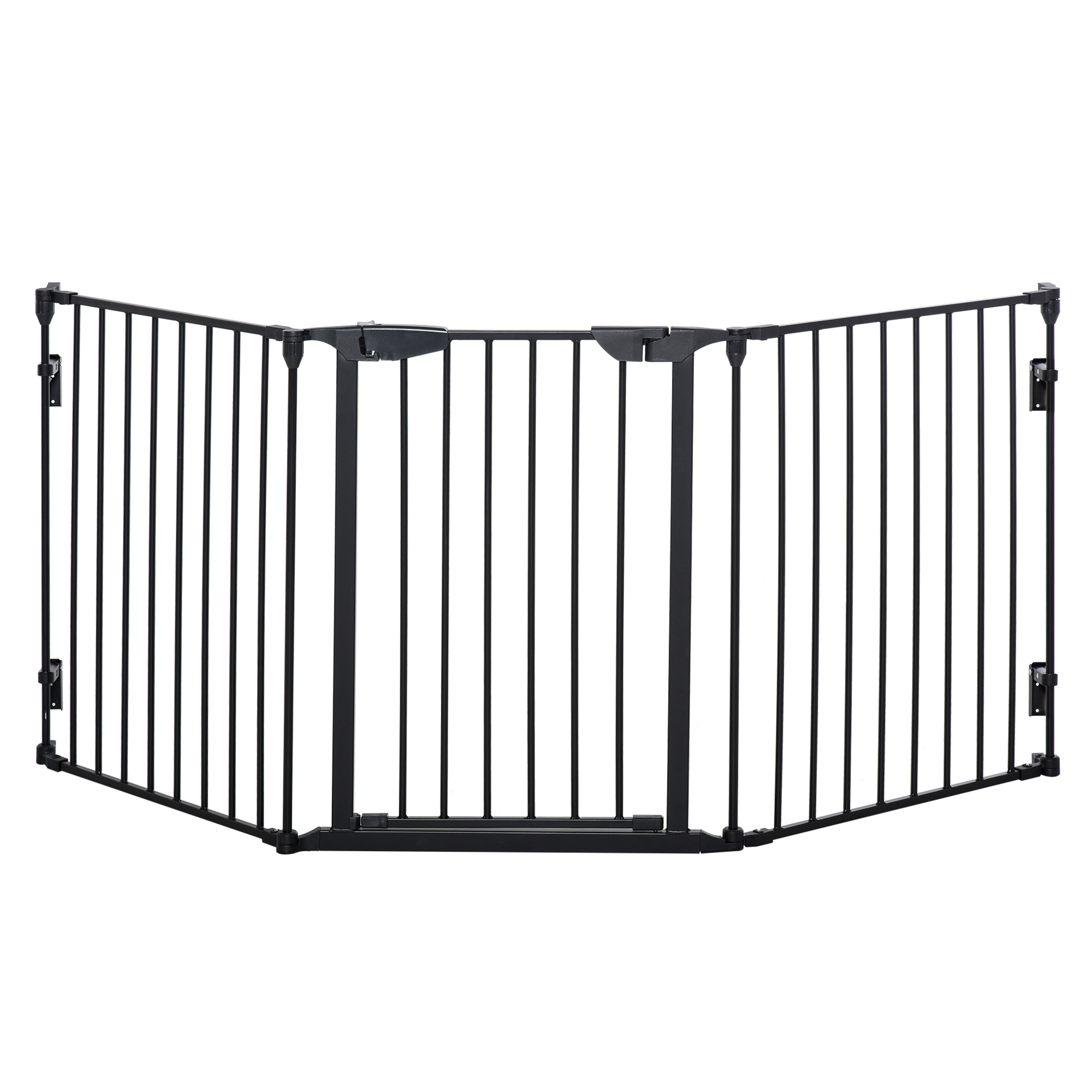 Pet Safety Gate,3 Panels Playpen Fireplace,Foldable Metal Fence,Stair — image 4