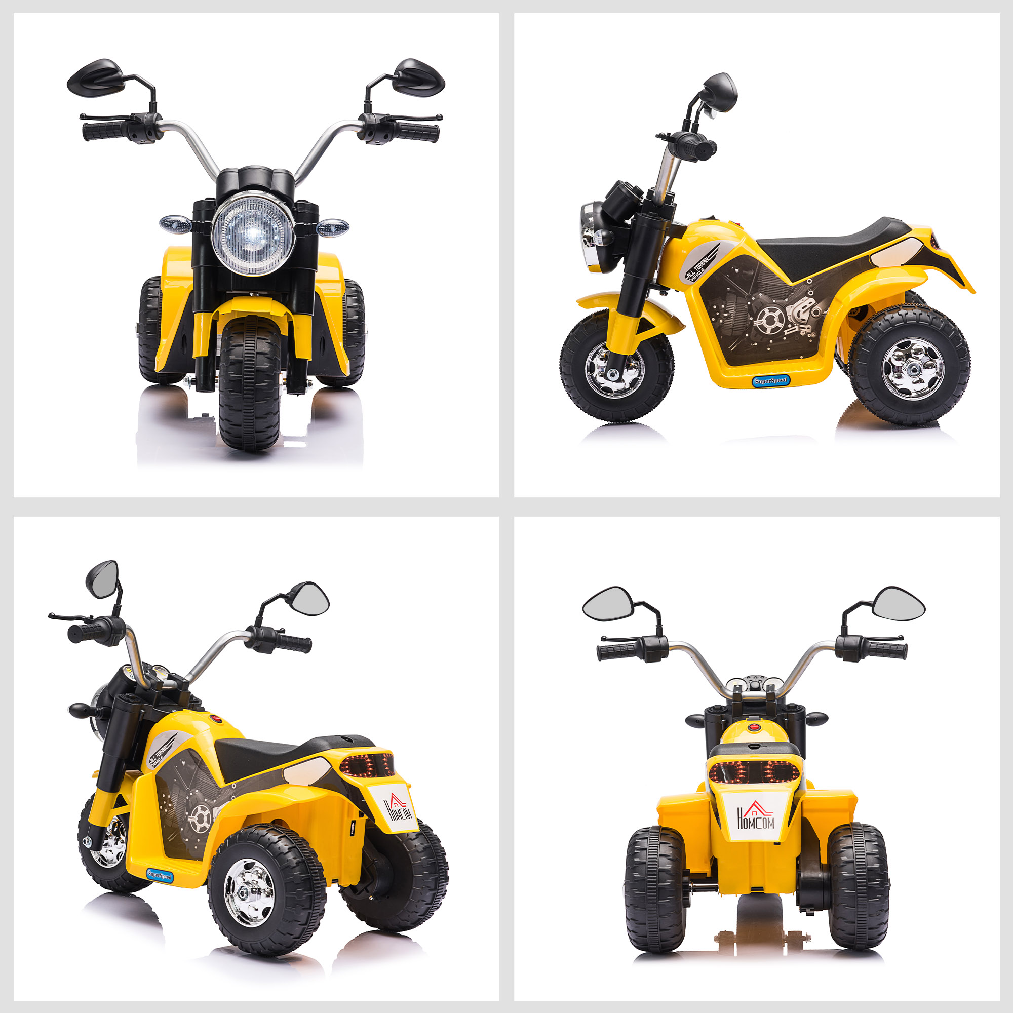 6V Kids Electric Motorbike 3 Wheels Ride On Toy With Horn Headlights Realistic — image 3