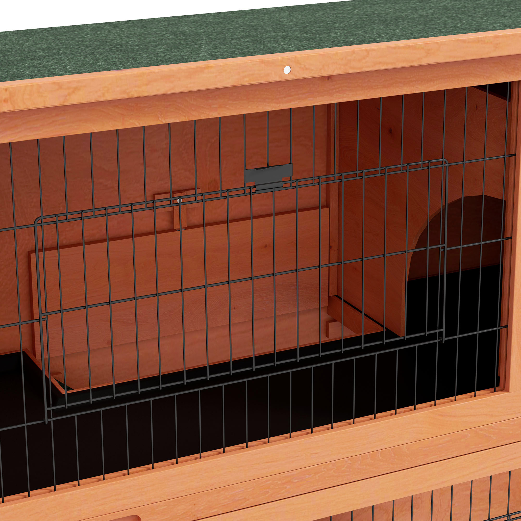 Two-Tier Antiseptic Wood Rabbit Hutch,102cm Guinea Pig