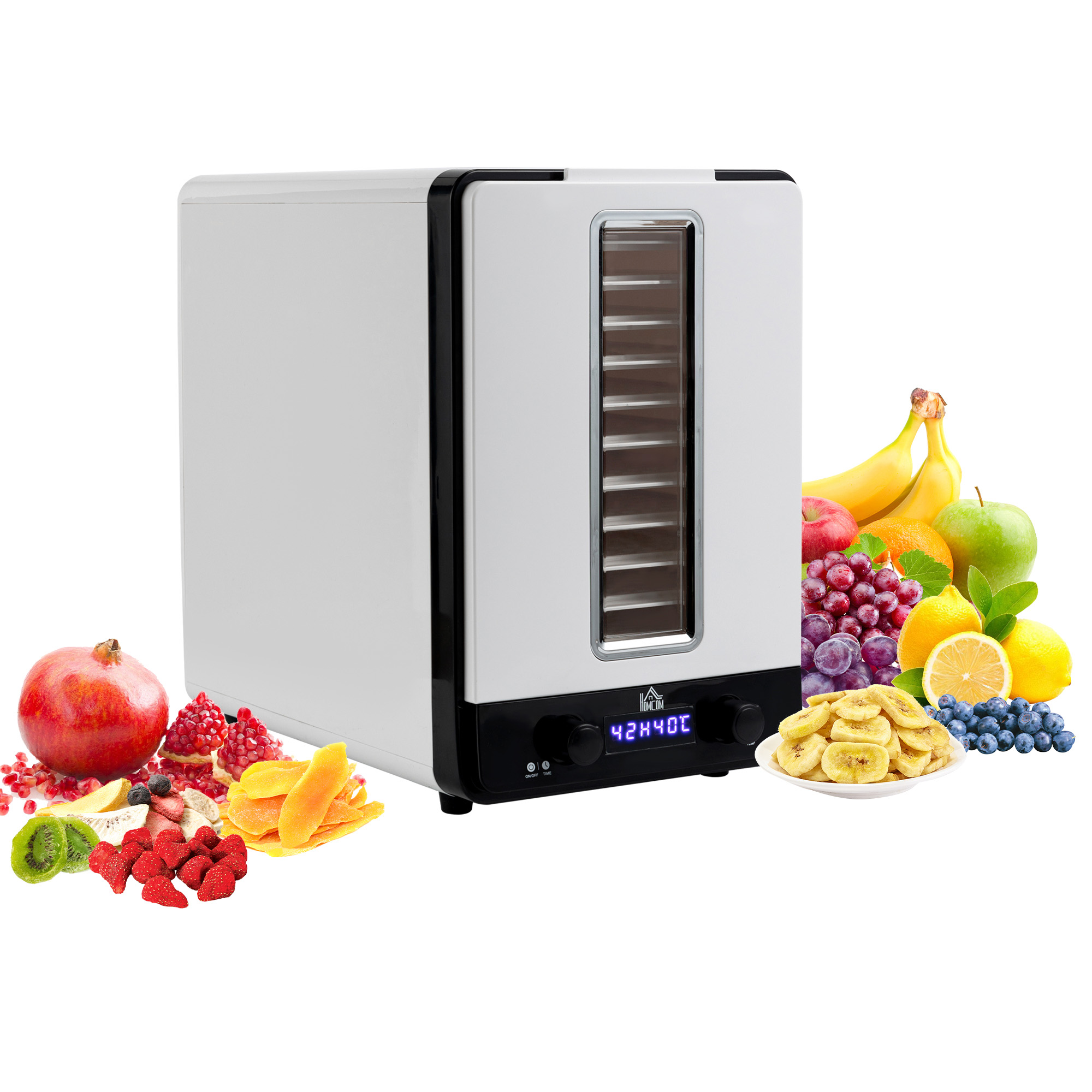 11-Tray Food Dehydrator,40-70â Temperature And Timer