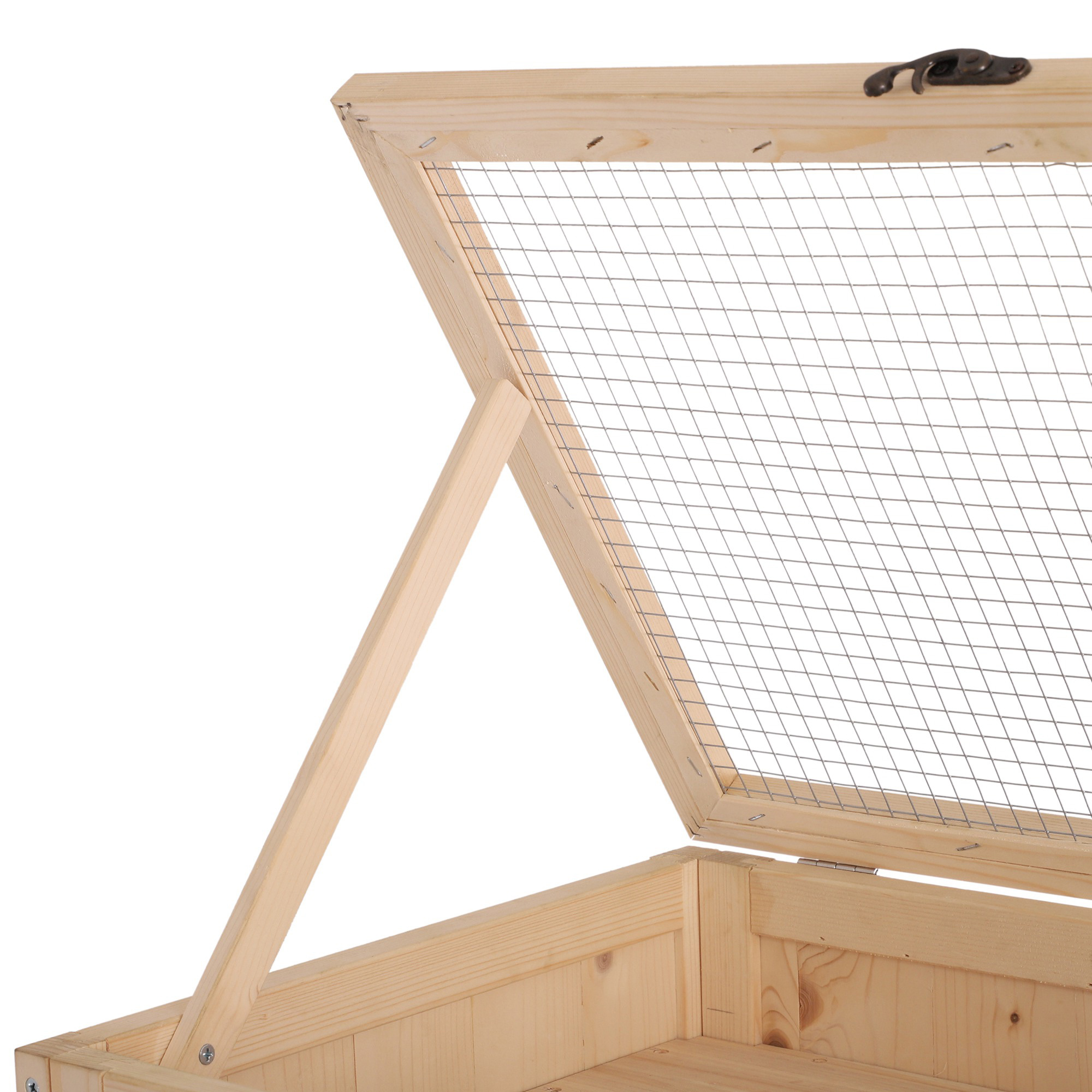 Wooden Large Hamster Cage,Gerbil Cage 4 Layers With Tall Bottom & Storage Shelf — image 5