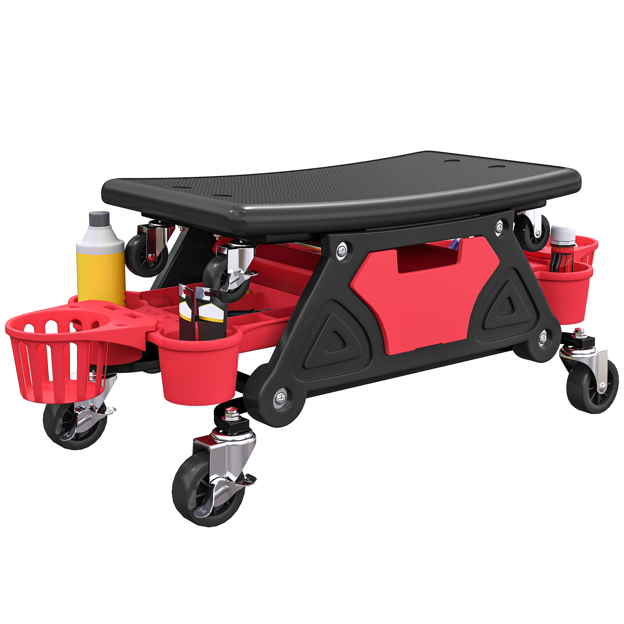 Rolling Mechanic Stool,135kg Capacity Workshop Stool With 360Â° Swivel — image 5
