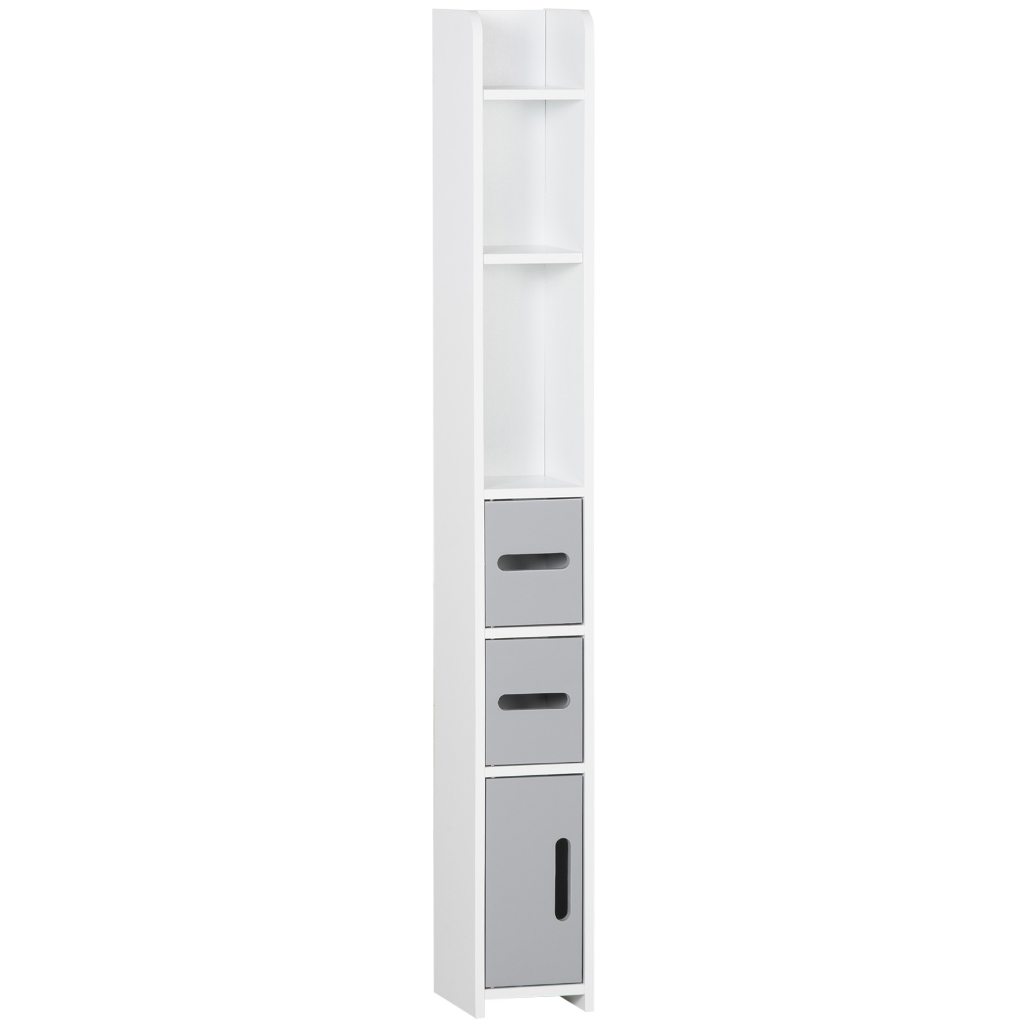Modern Bathroom Storage Cabinet,Freestanding Tall Cabinet With Open Shelves