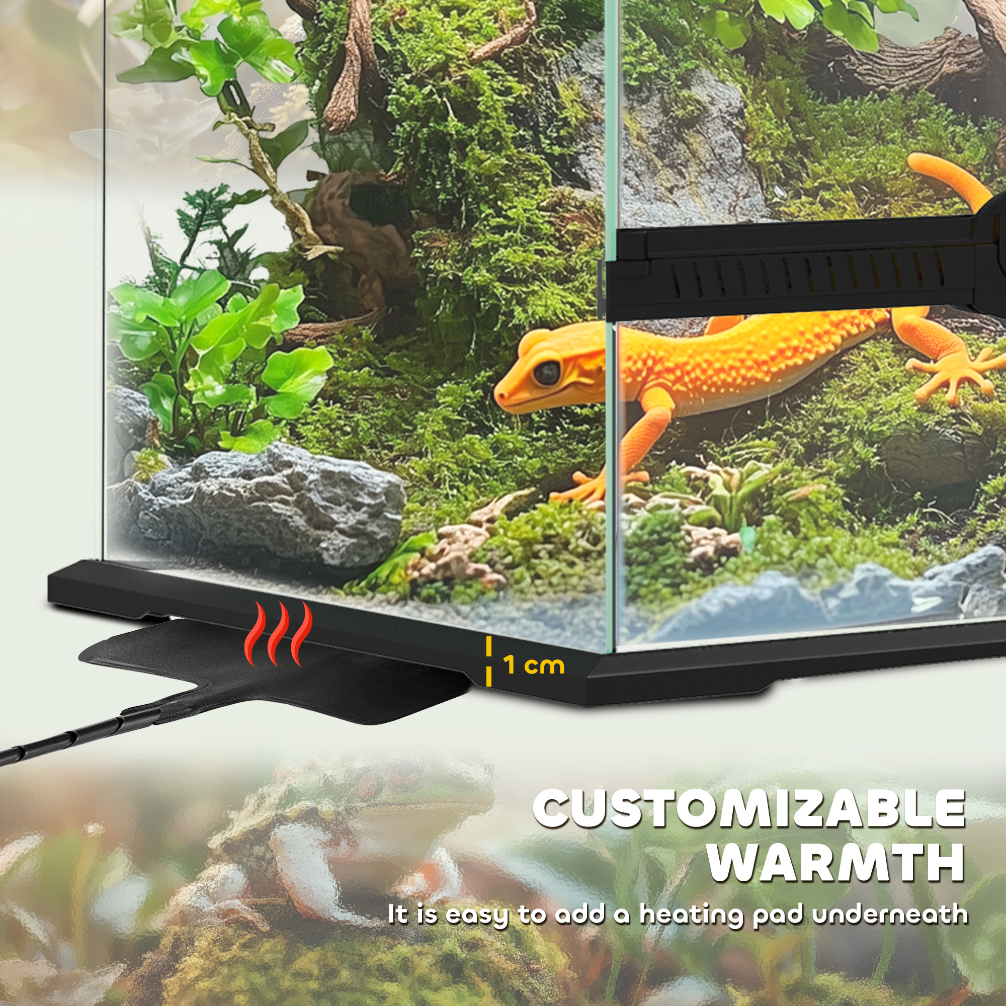 40L Vivarium For Lizards,Frogs,Snakes,Turtles,Tortoises W/ Anti-Escape