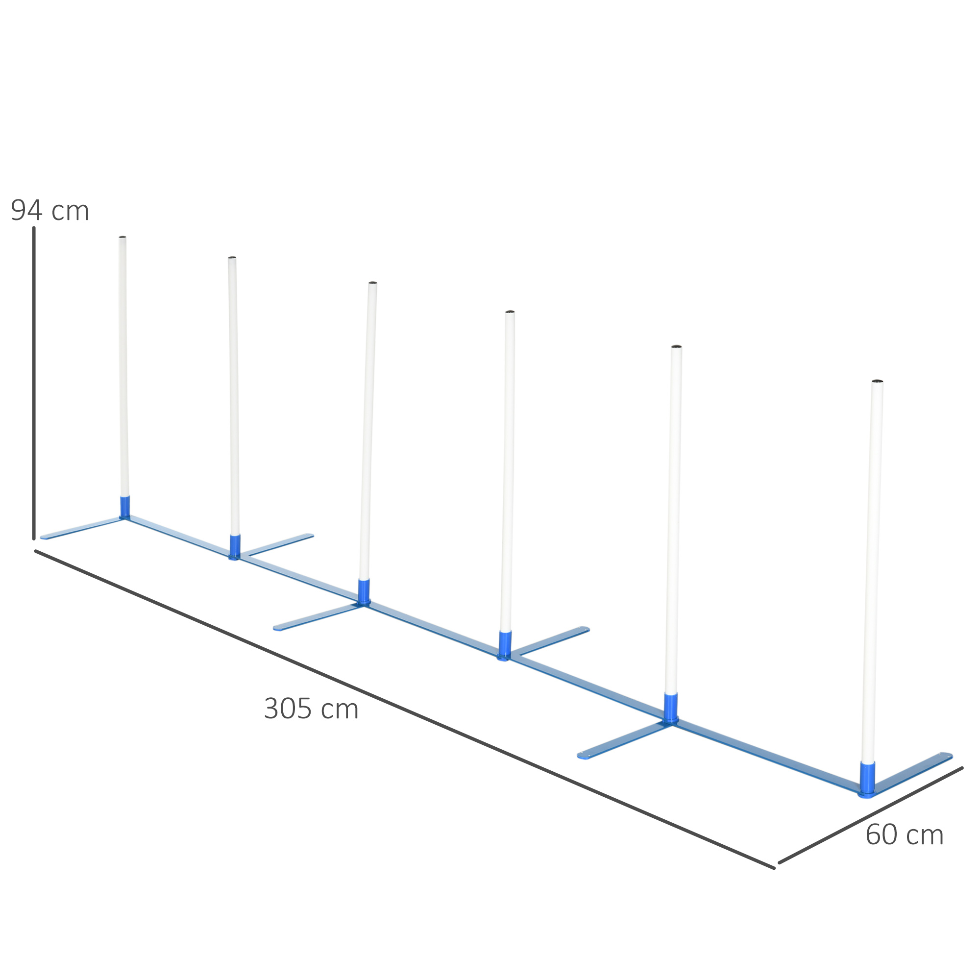 Dog Agility Equipment Training Adjustable Obstacle Course Set With 6 Weaves — image 2