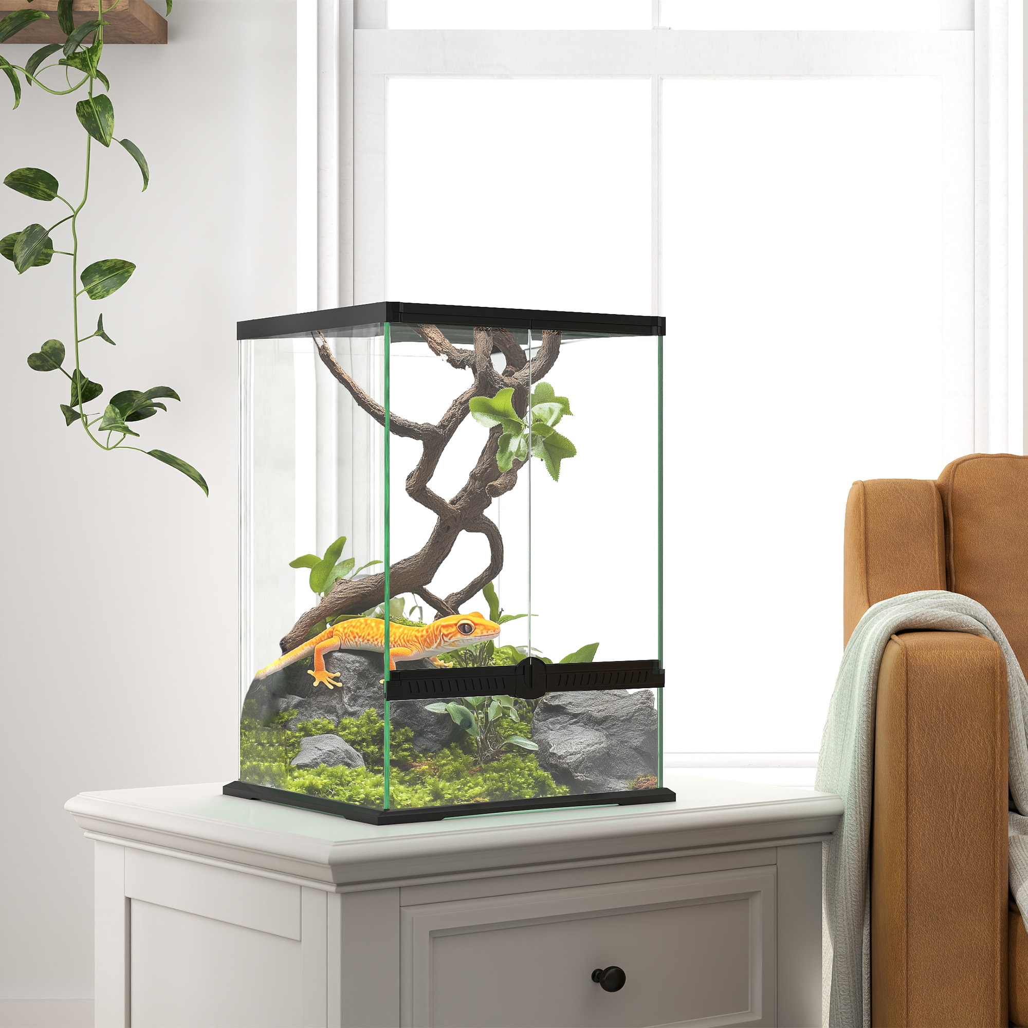 40L Vivarium For Lizards,Frogs,Snakes,Turtles,Tortoises W/ Anti-Escape — image 5