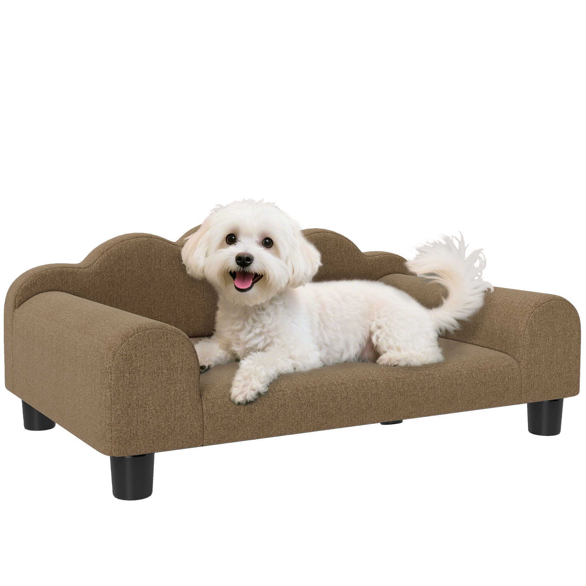 Elevated Dog Sofa Bed,Breathable Pet With Backrest And Armrest For Small — image 2