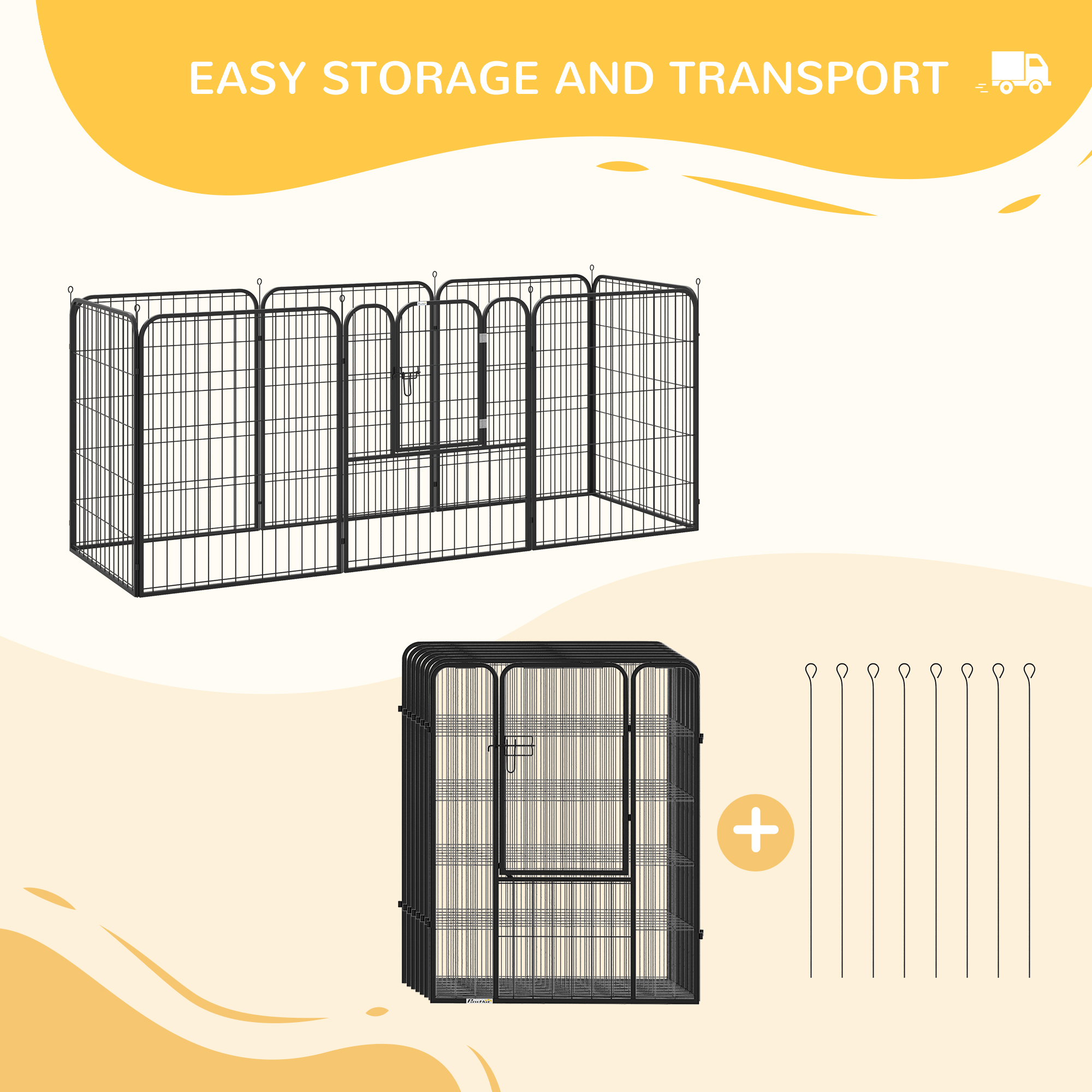 8 Panels Heavy Duty Puppy Playpen,for Large,Medium Dogs,Indoor And Outdoor — image 2