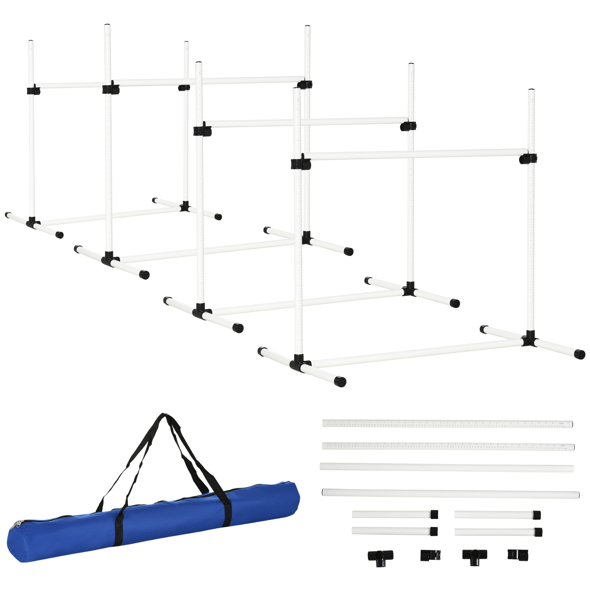 4 Pieces Dog Agility Training Equipment,Adjustable Height Jumps Hurdle — image 5