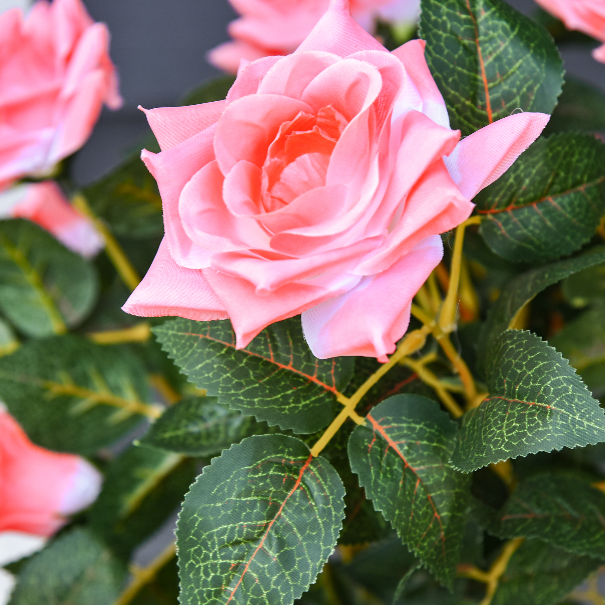 Artificial Plants Pink Rose Floral In Pot,Fake For Home Indoor Decor,90cm — image 2