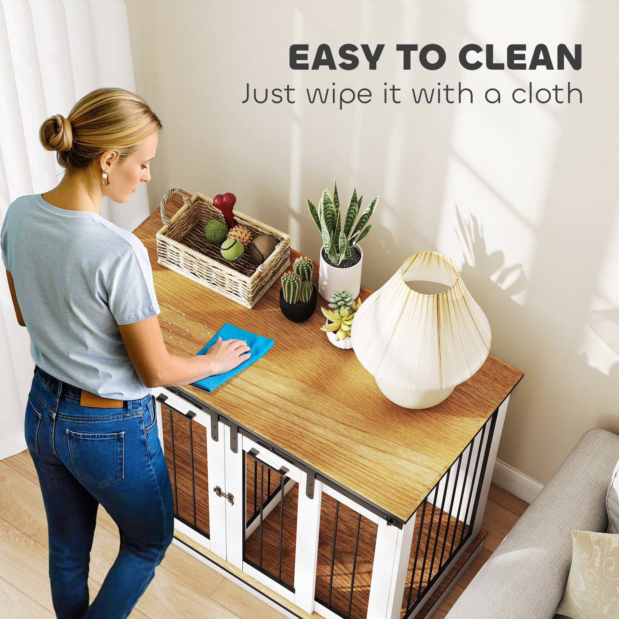 Dog Crate Furniture For Large Dogs,Double Cage Small Dogs — image 4