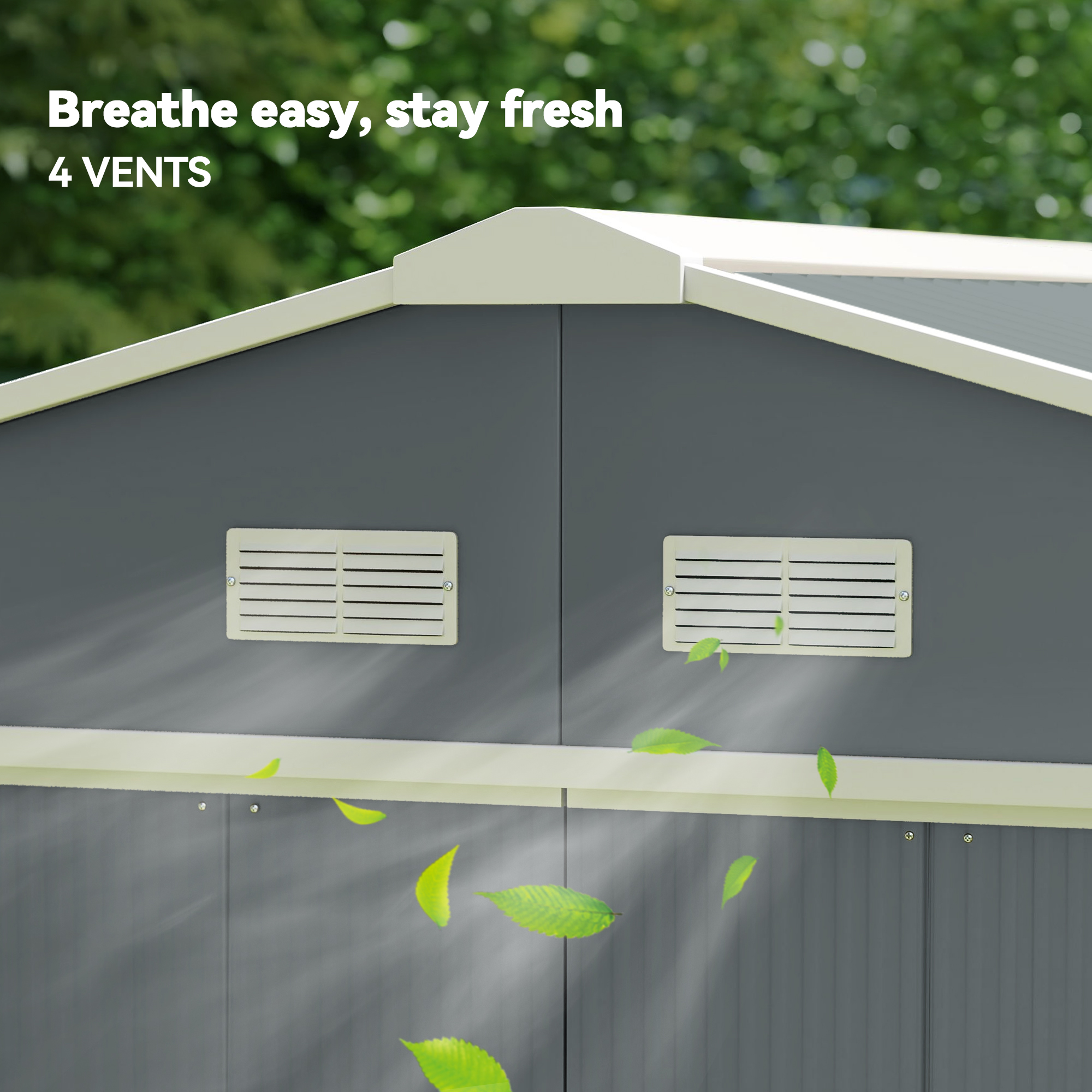 13 X 11ft Metal Garden Shed,Outdoor Storage Tool House