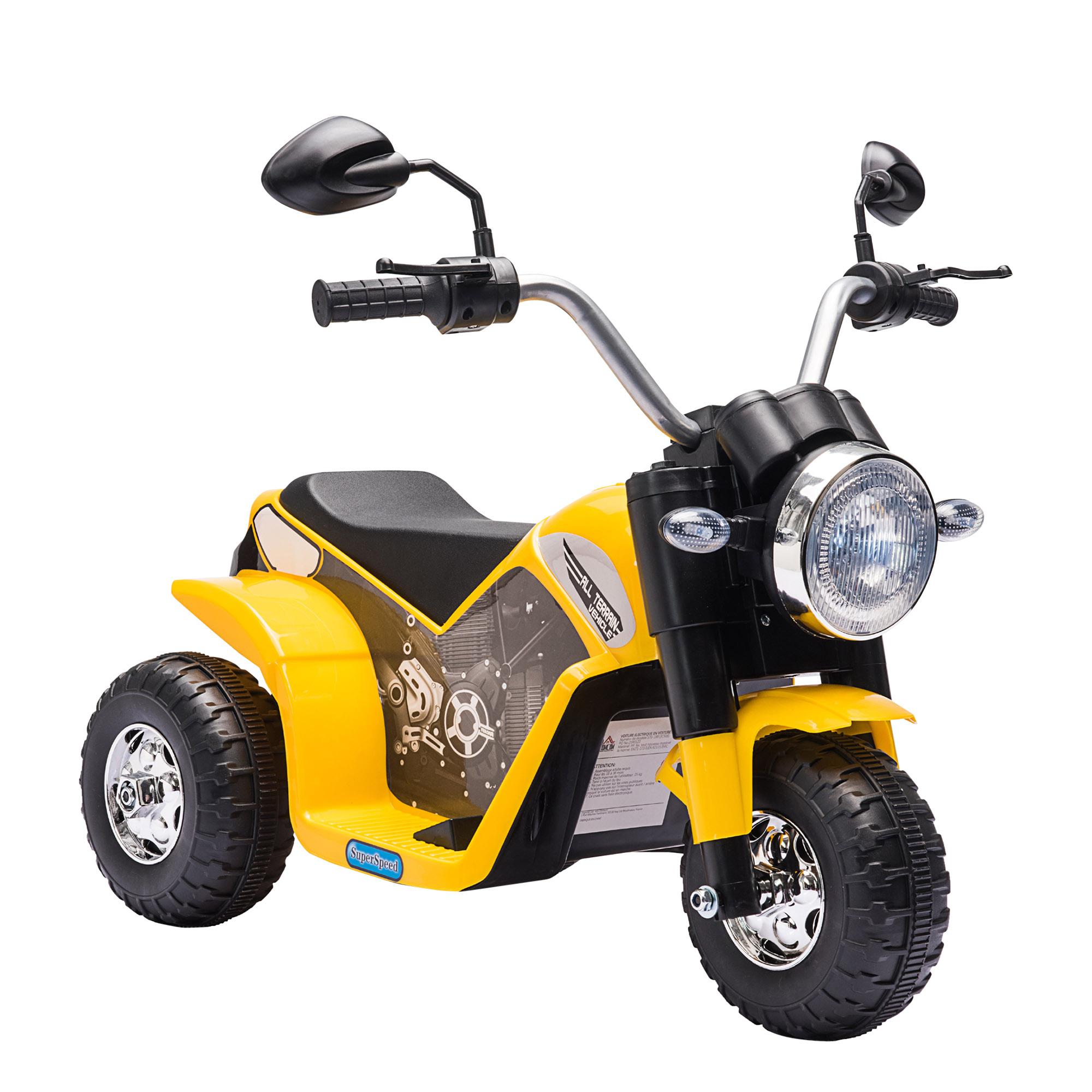 6V Kids Electric Motorbike 3 Wheels Ride On Toy With Horn Headlights Realistic