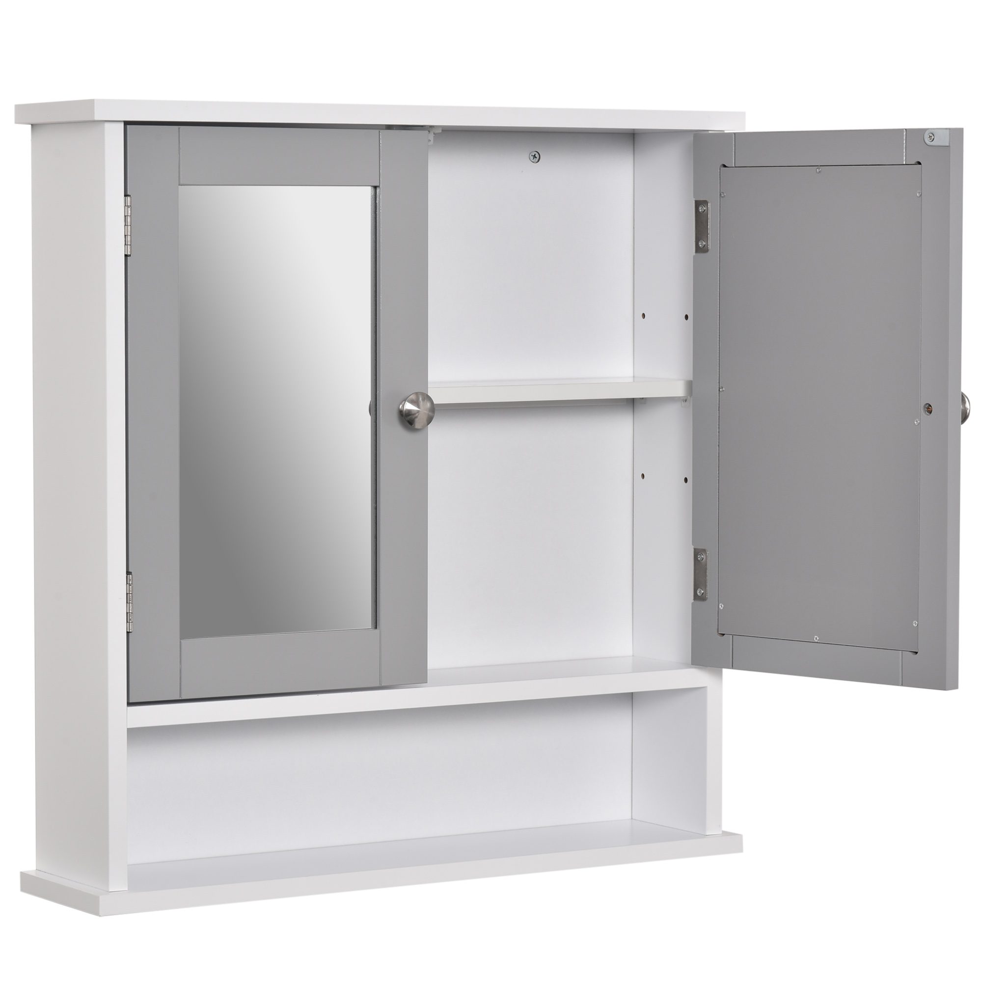 Bathroom Wall Storage Cabinet-Grey — image 3