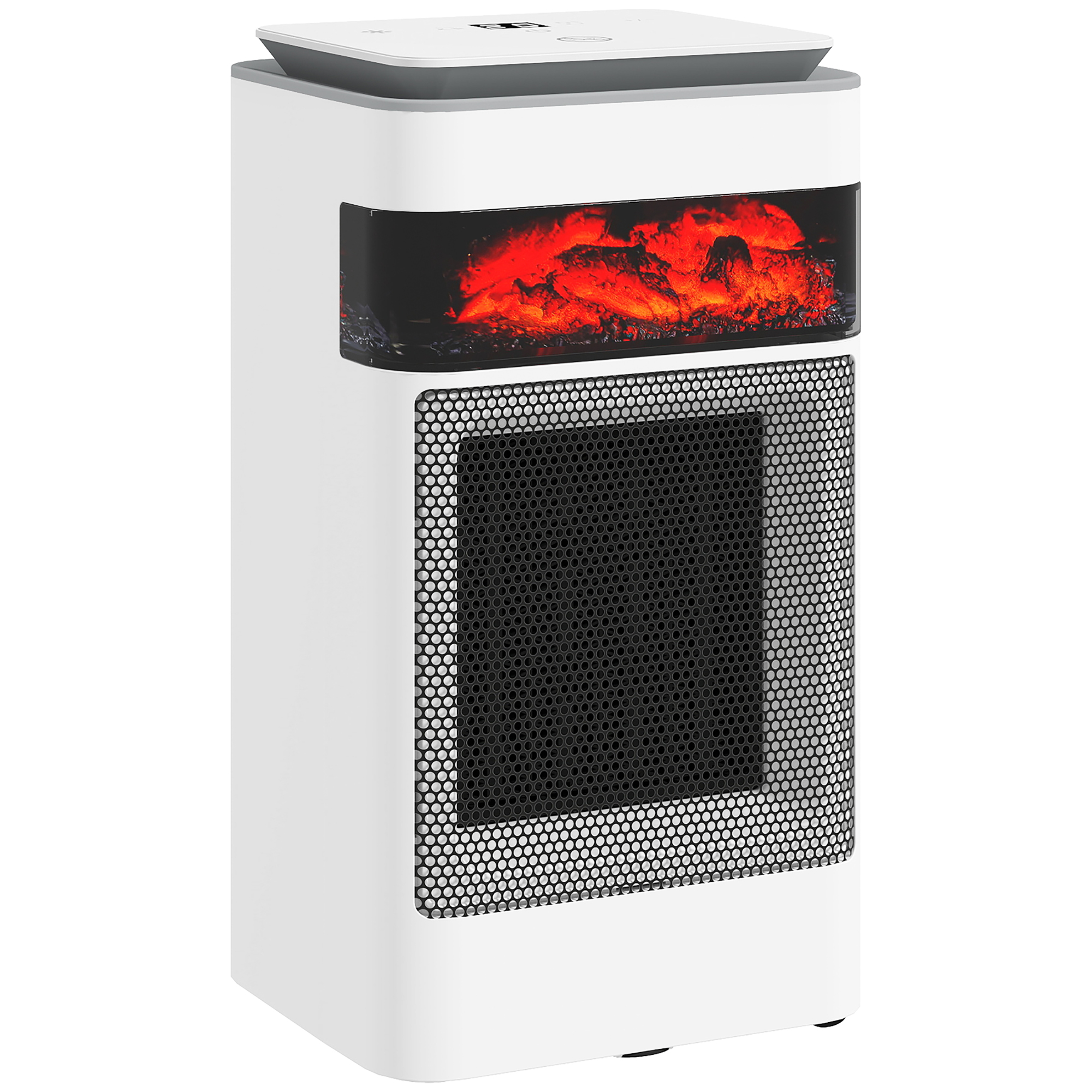 Ceramic Electric Heater,1500W Fan Space Heater With 3 Modes,24H Timer,Flame