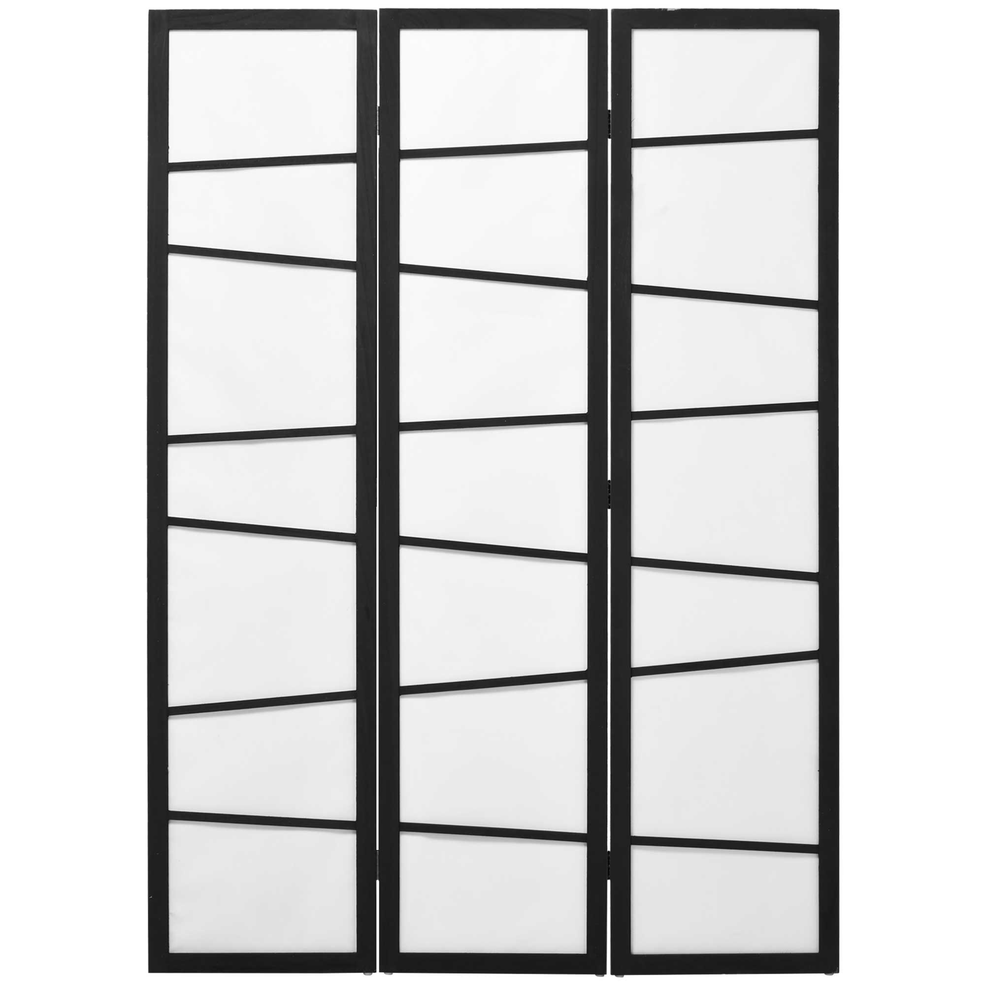 Wooden Folding Privacy Screen,3 Panel Room Divider For Bedroom,White — image 4