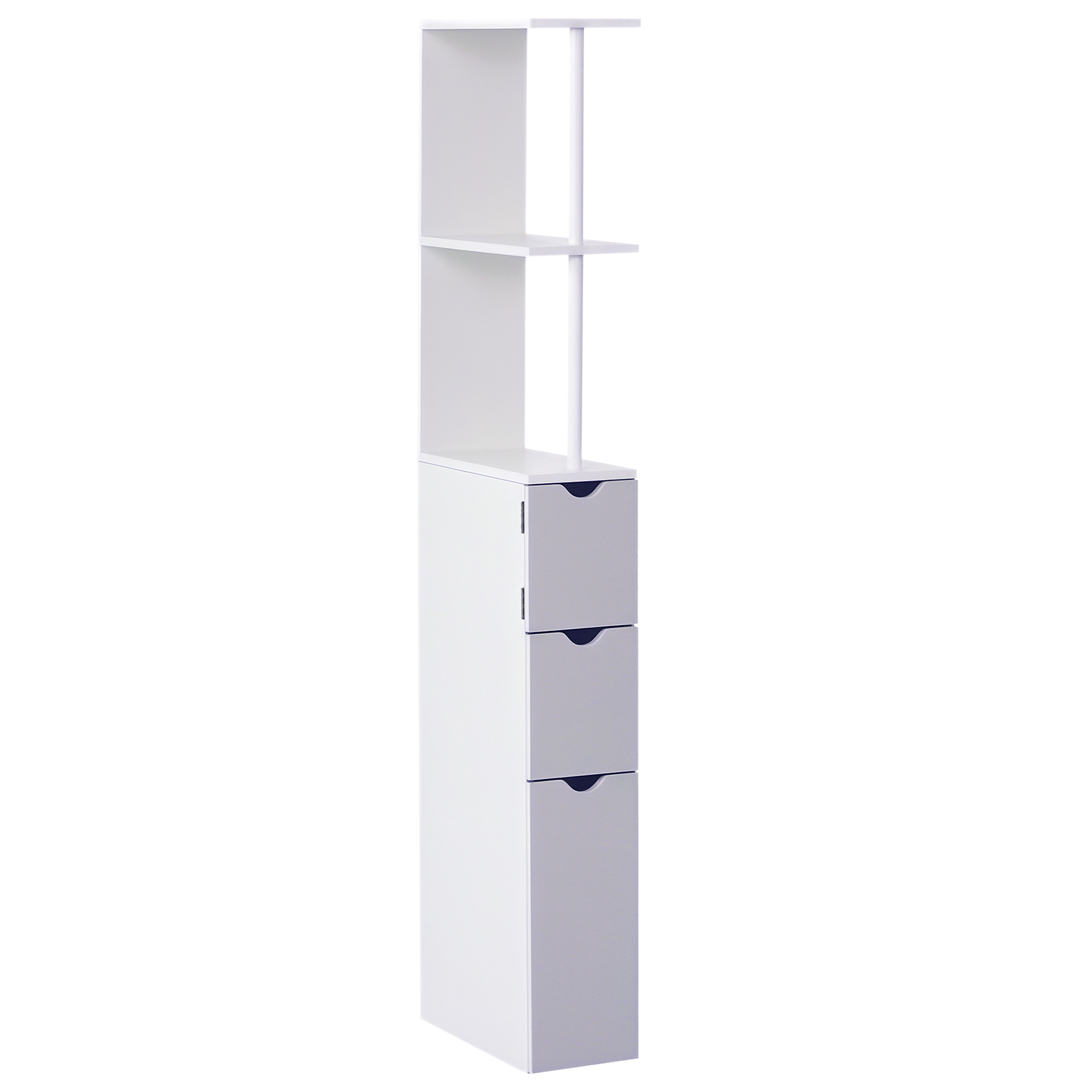 Tall Bathroom Cabinet,Freestanding Storage Cabinet With 2-Tier Shelf — image 2