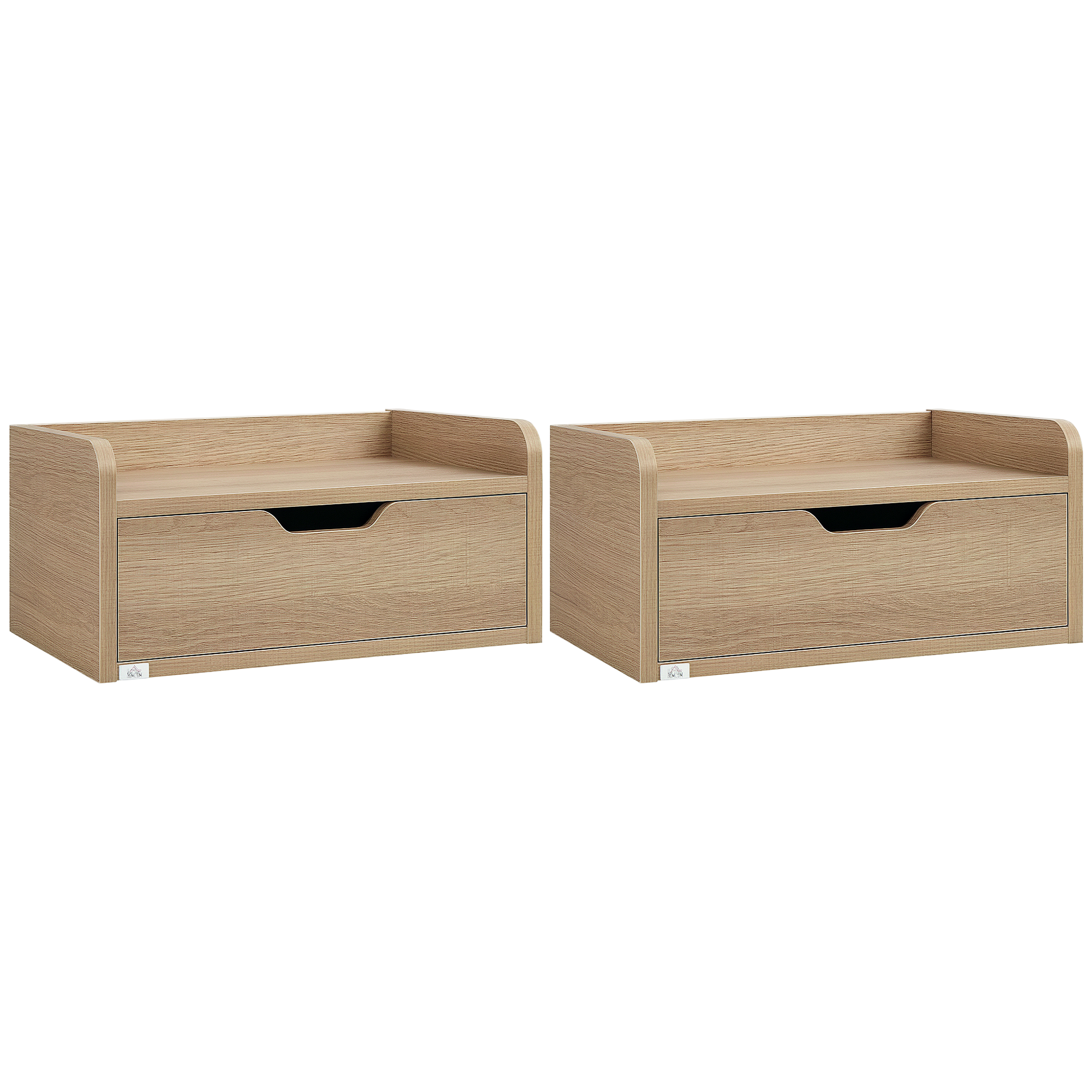 Floating Nightstands Set Of 2,Wall Mounted Bedside Table With Drawer — image 2