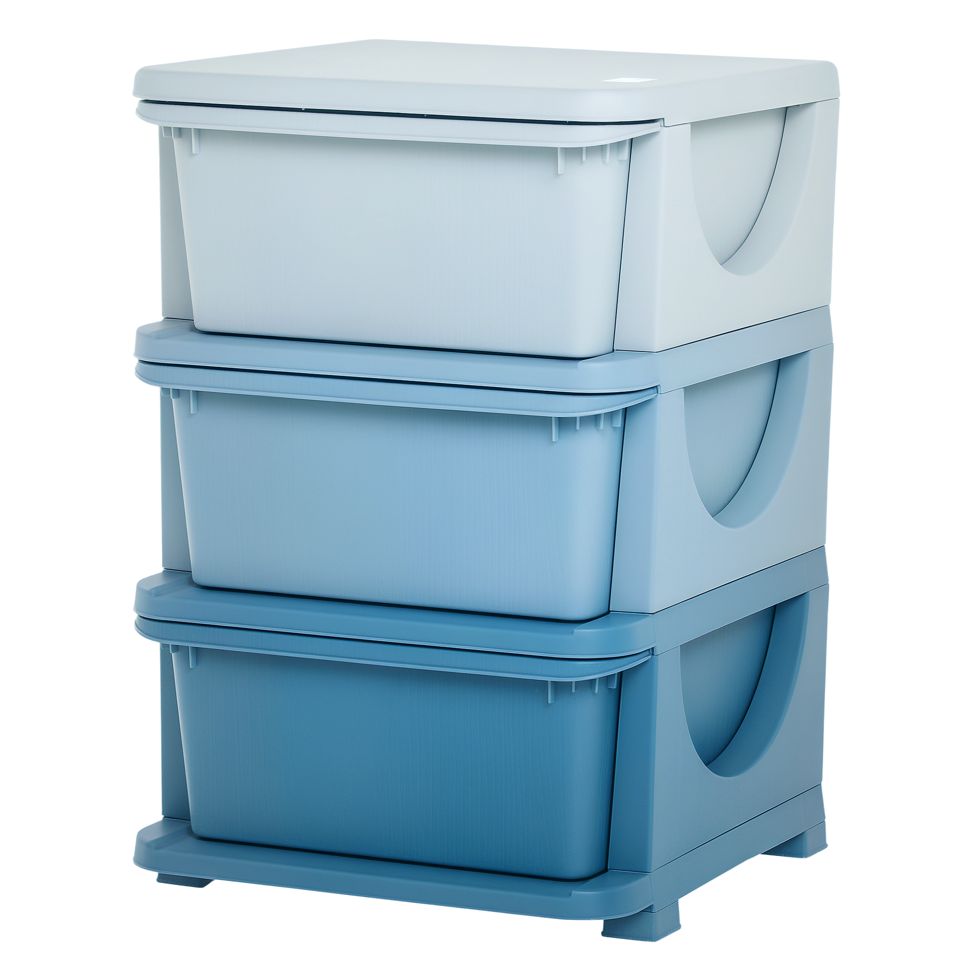 3 Drawers Plastic Storage Units,3 Tier Kids Units,Children Toy Chest — image 3