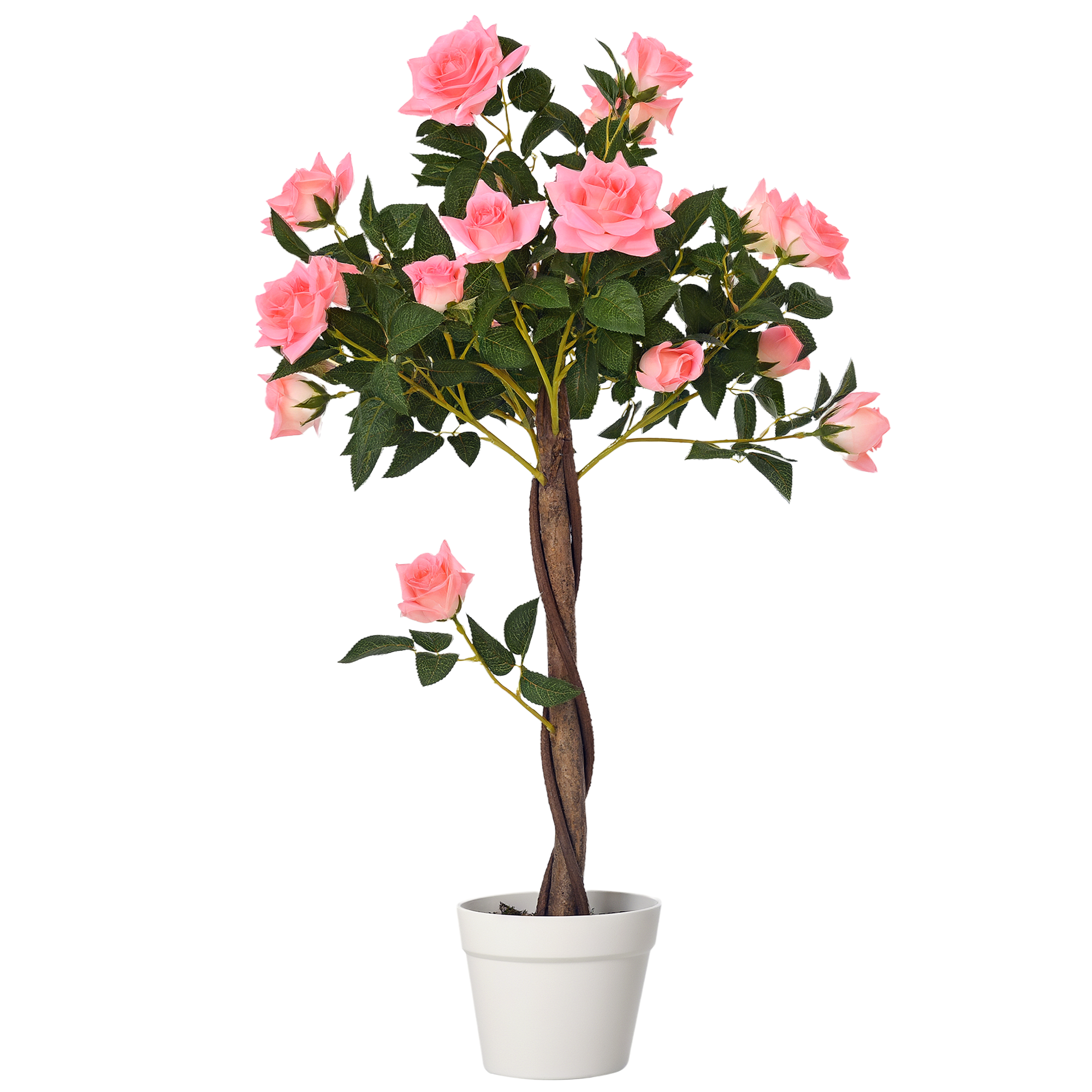 Artificial Plants Pink Rose Floral In Pot,Fake For Home Indoor Decor,90cm — image 4