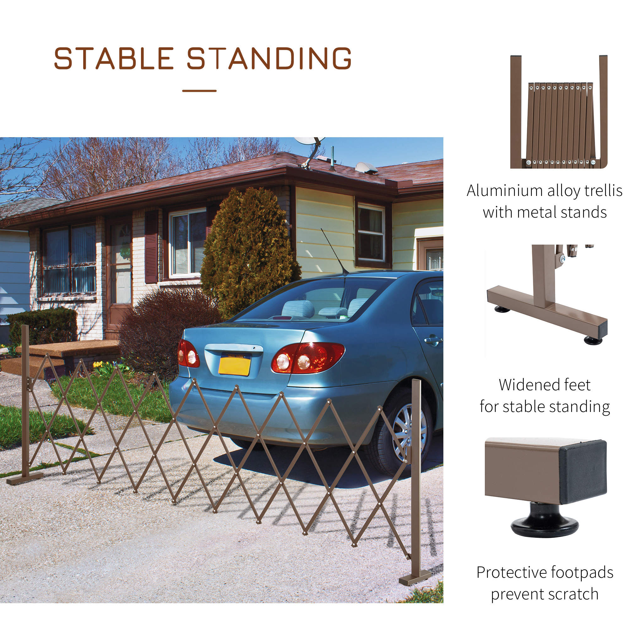 Expanding Trellis Fence,Freestanding Movable Fence,Foldable Garden Screen — image 3