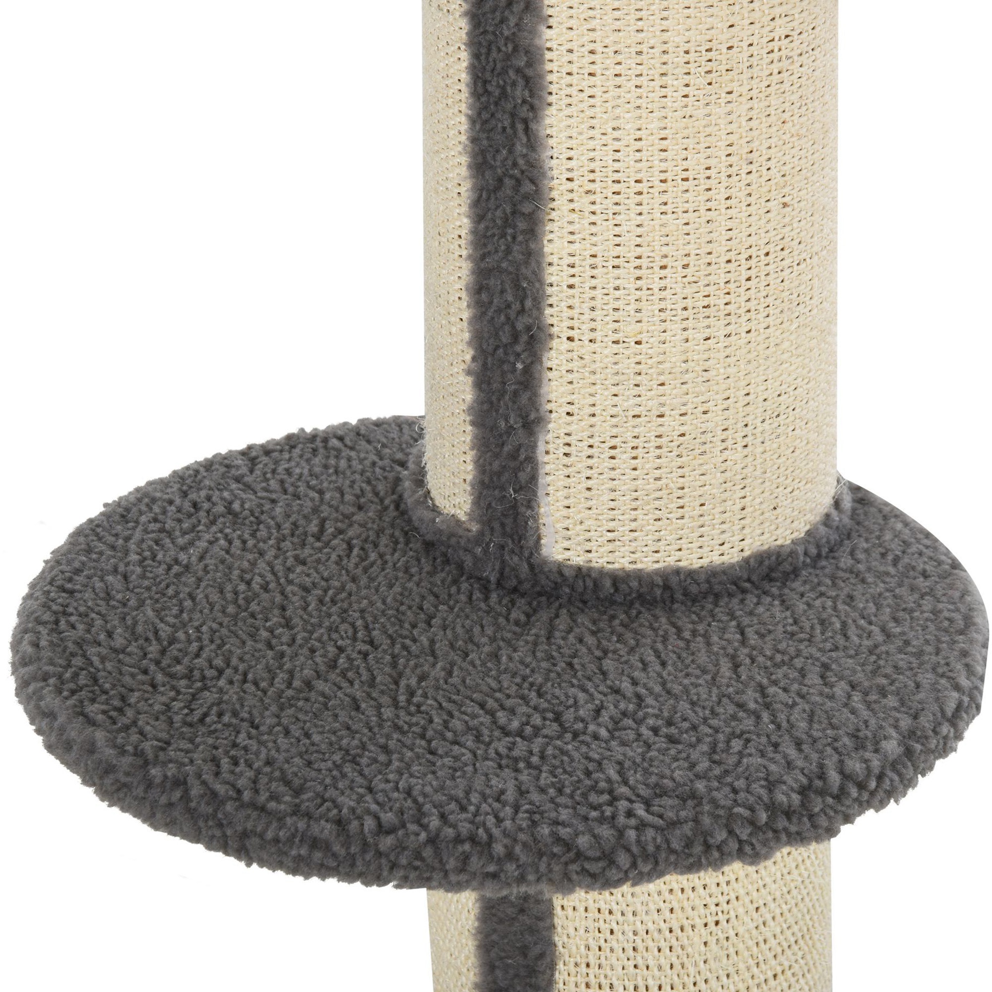 91cm Cat Tree,Cat Tower With Scratching Post,Bed,Perch,Removable Cushion For Indoor Kittens,Grey detail photo 2