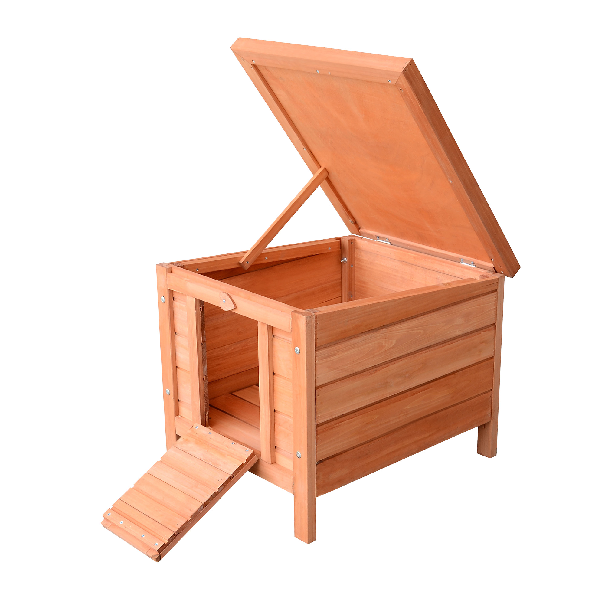 Wooden Rabbit Hutch Outdoor,Guinea Pig Hutch,Rabbit Hideaway,Cat House,Bunny — image 2