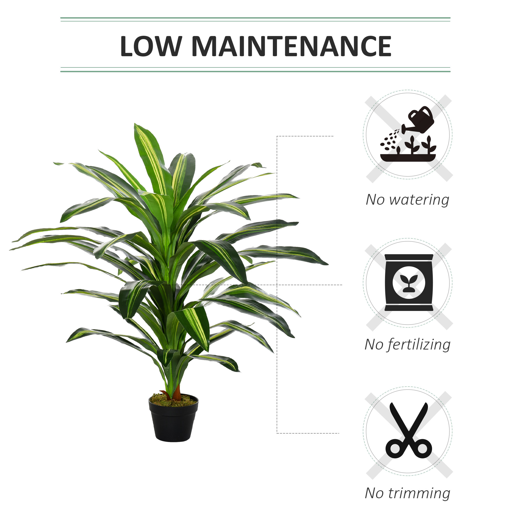 Artificial Plant In Pot,Fake Plant For Home Indoor