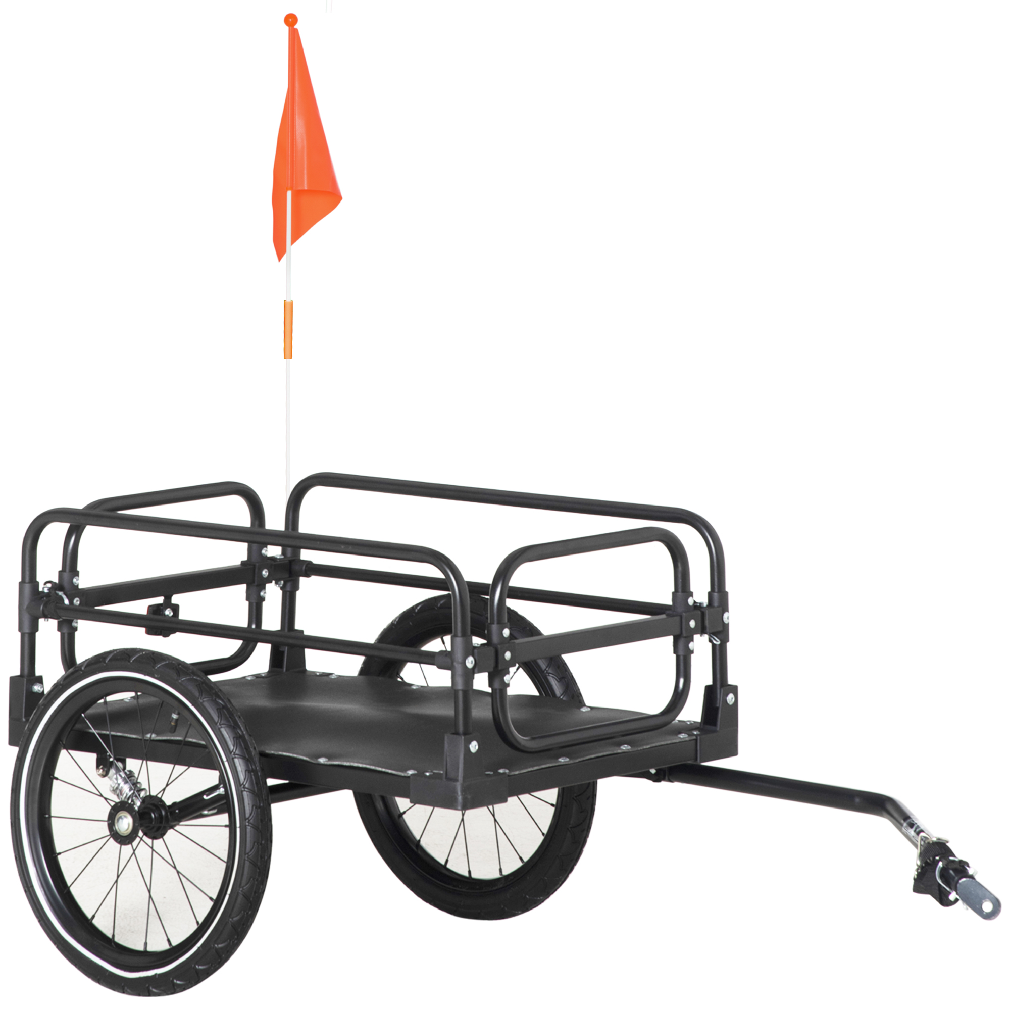 Steel Bike Trailer With Triple Safety,Wagon Bicycle Suspension,2 Wheels Outdoor — image 5