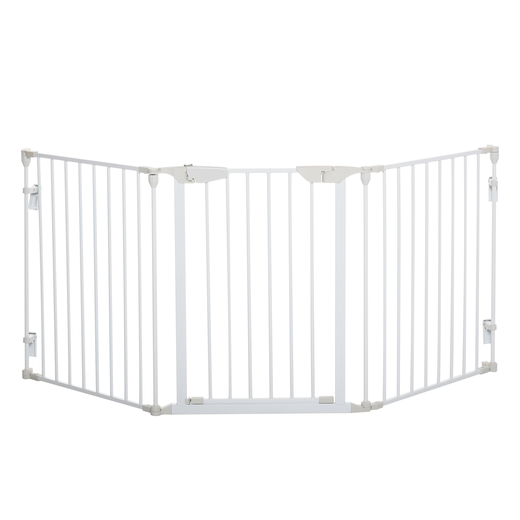 Pet Safety Gate,3 Panels Playpen Fireplace,Foldable Metal Fence,Stair — image 4