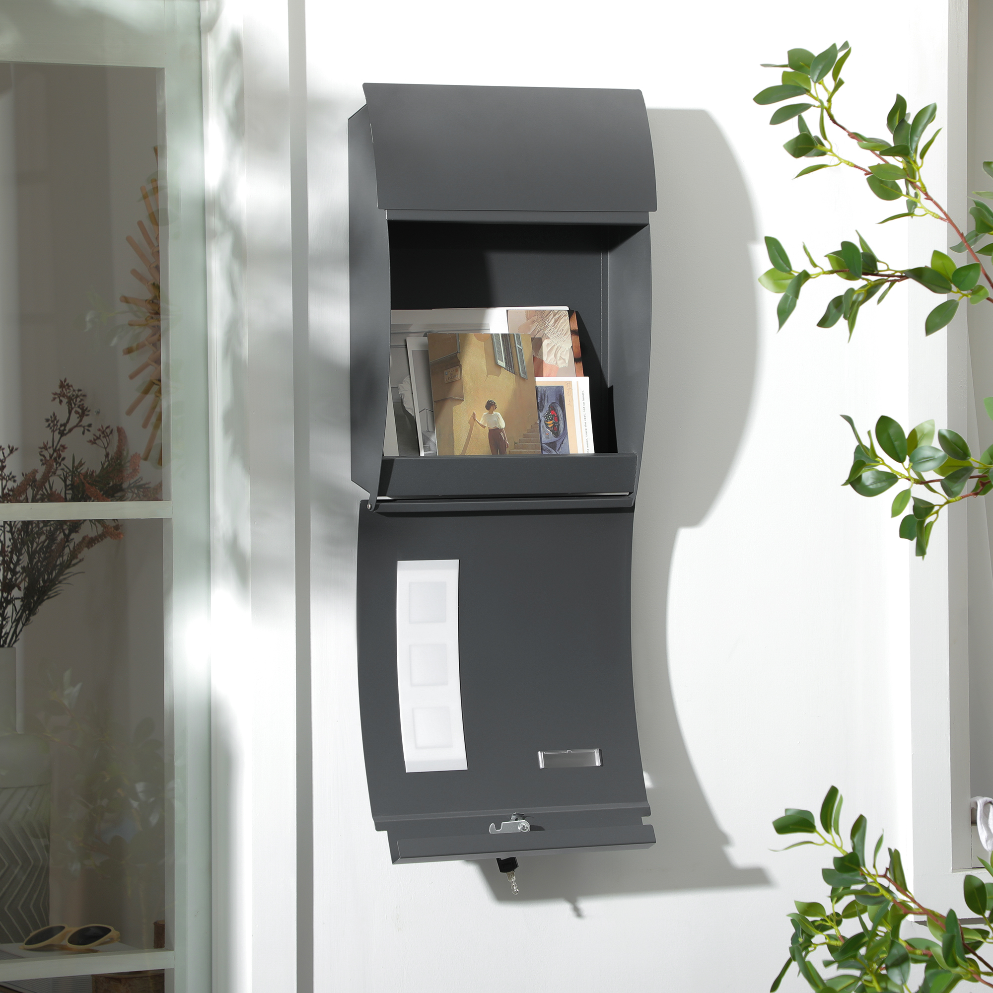 Wall Mounted Letter Box,Weatherproof Post Box For Outside Wall,Modern Mailbox — image 5