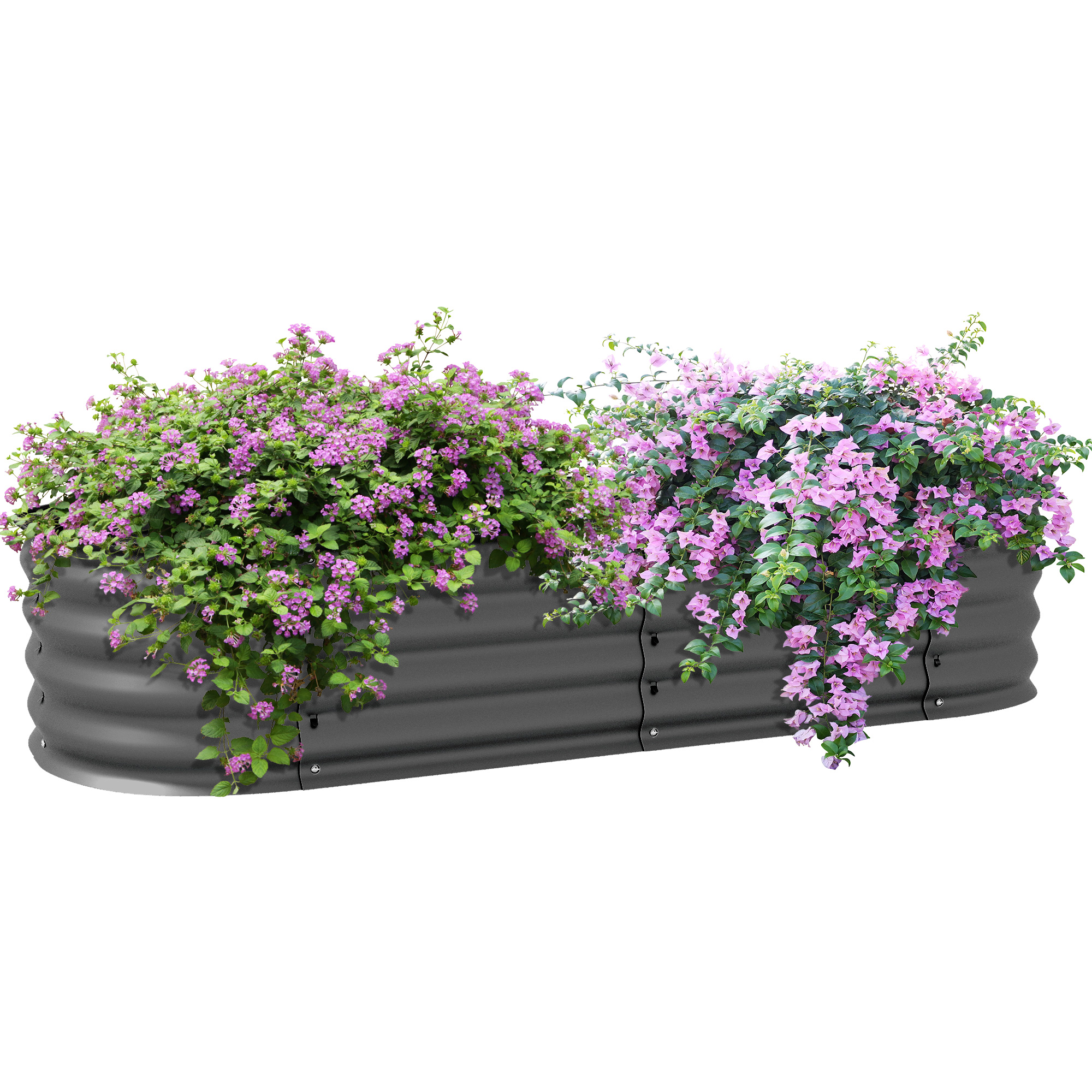 Galvanised Raised Garden Bed,Metal Planter Box With Safety Edging,for — image 4