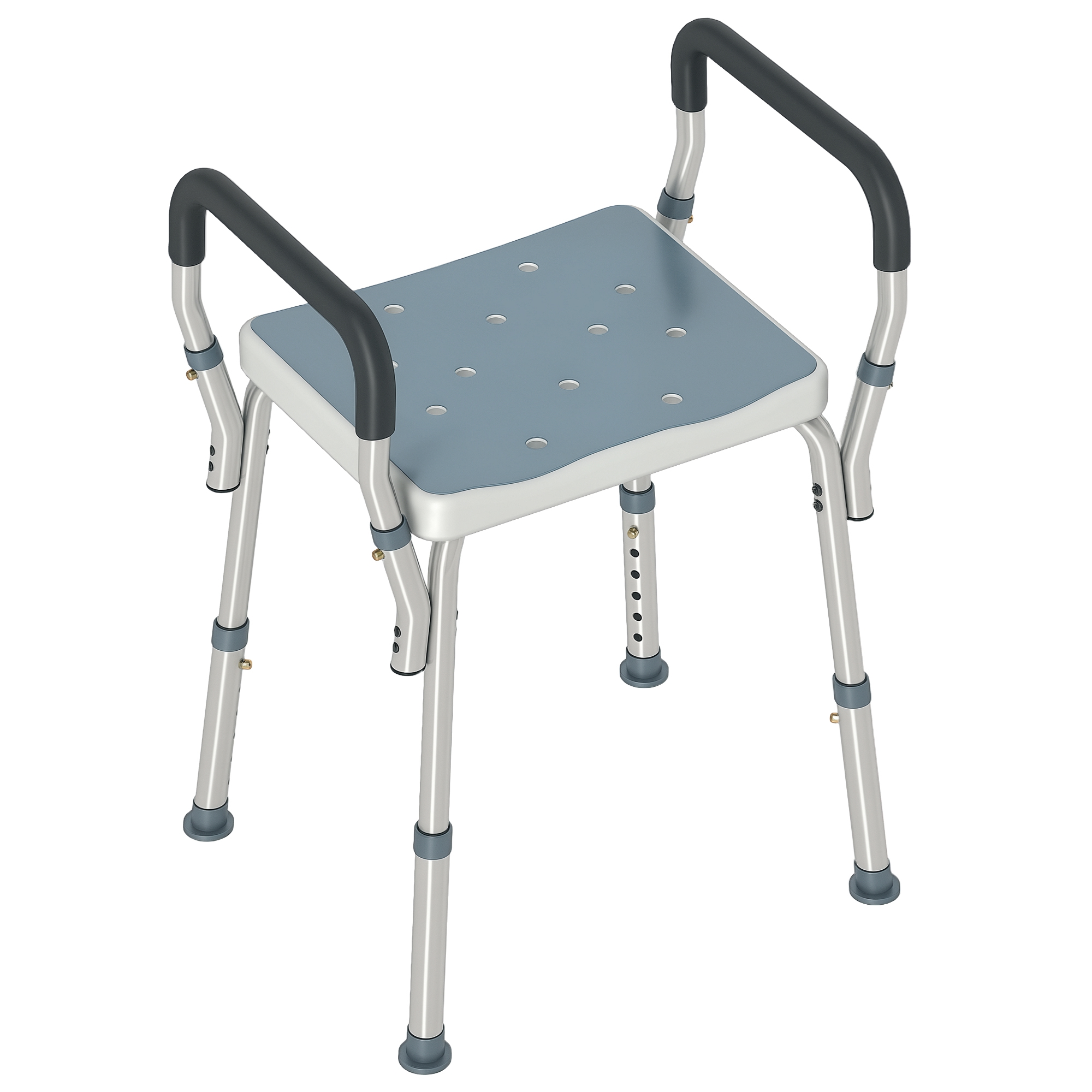 57-69cm Aluminium Frame Bath Seat-Light Blue