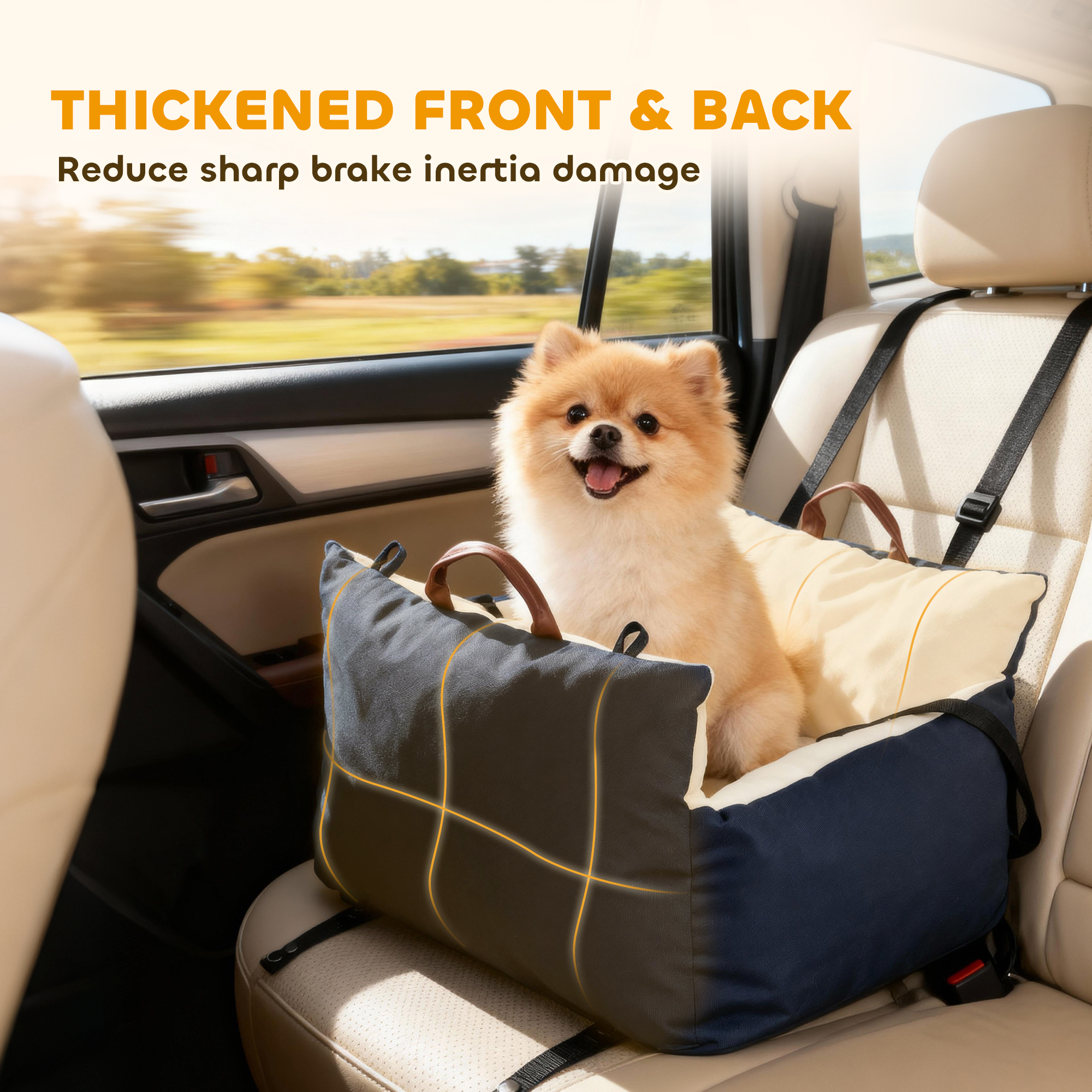 Dog Car Seat,Cosy Pet Booster Seat For Small Under 5 KG,Portable Travel Bed — image 2